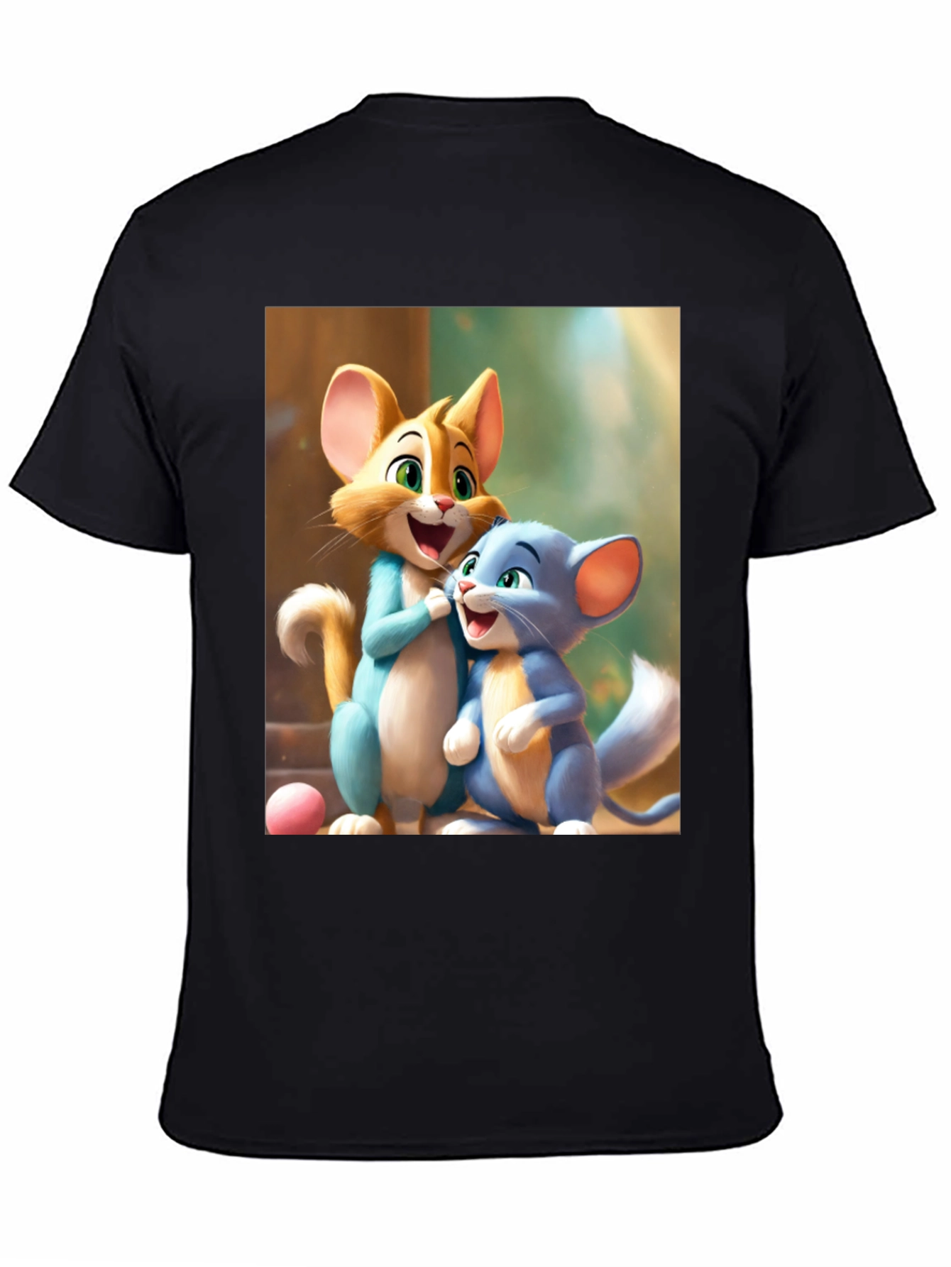 Cartoon Cats Graphic Tee - Fun & Playful Design