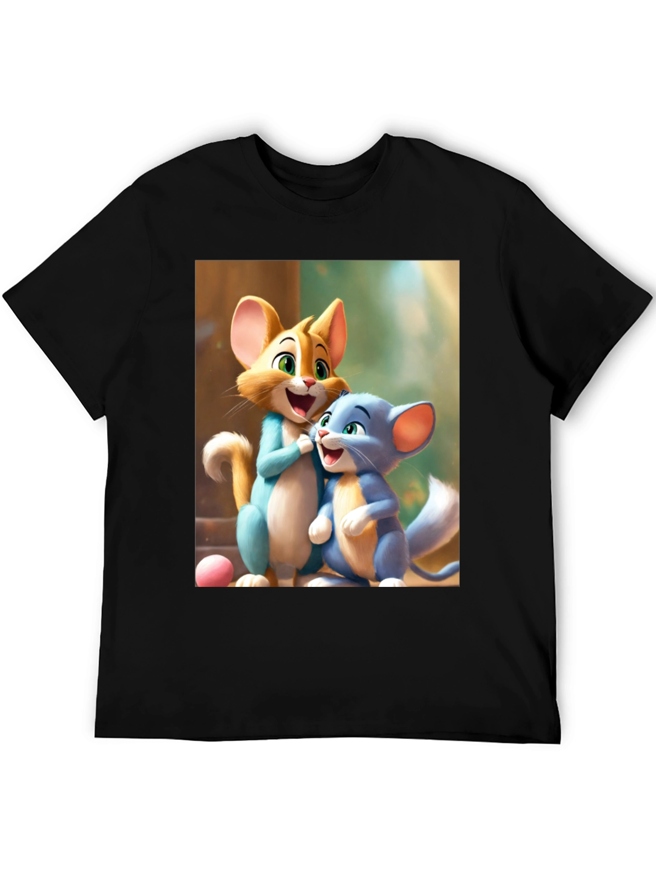 Cartoon Cats Graphic Tee - Fun & Playful Design
