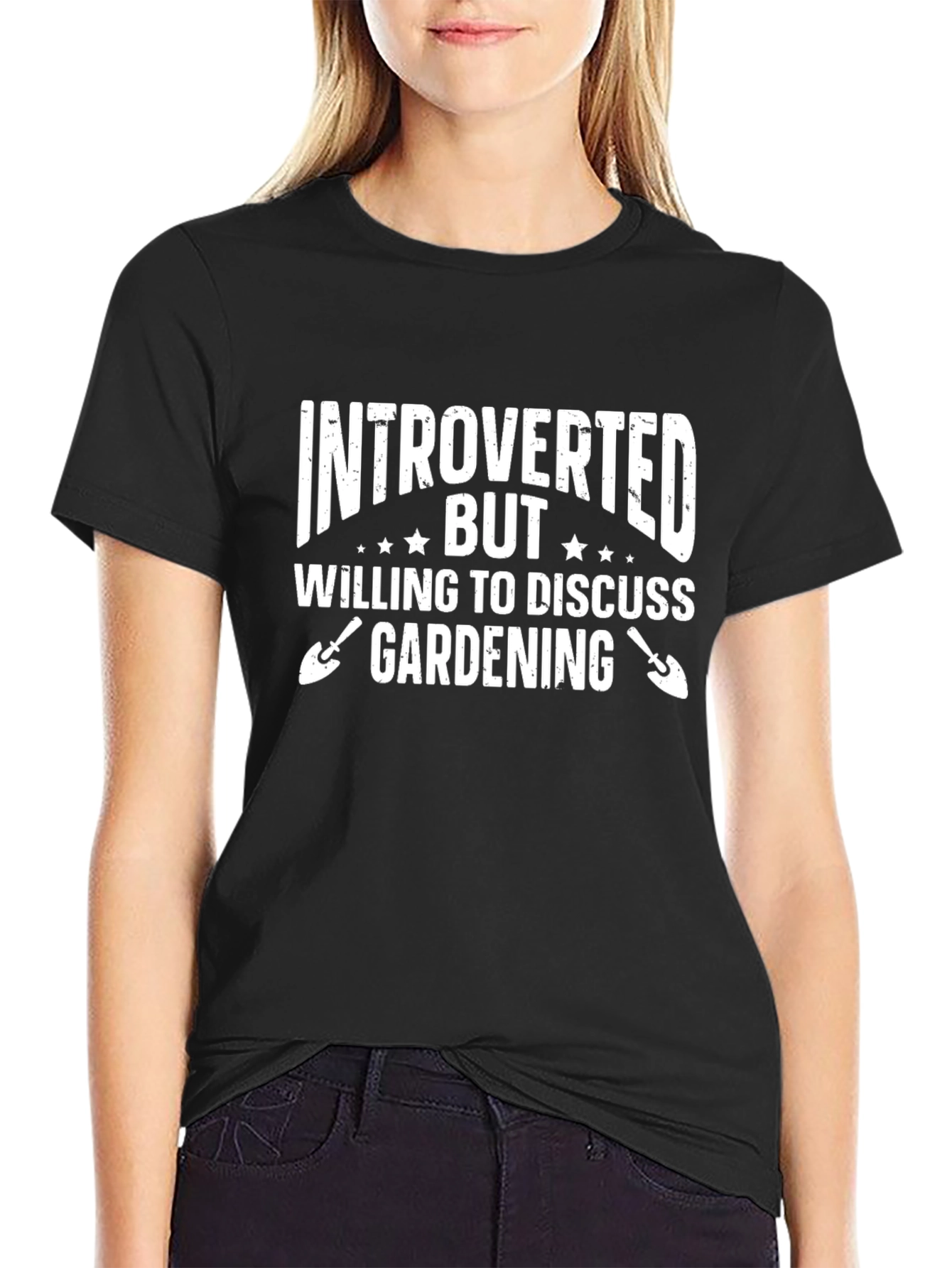 Introverted Gardening Humor T-Shirt