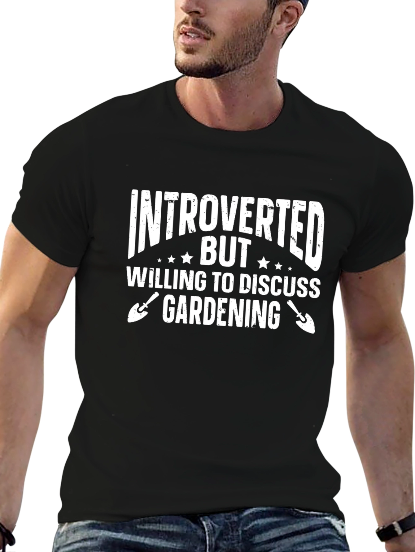 Introverted Gardening Humor T-Shirt