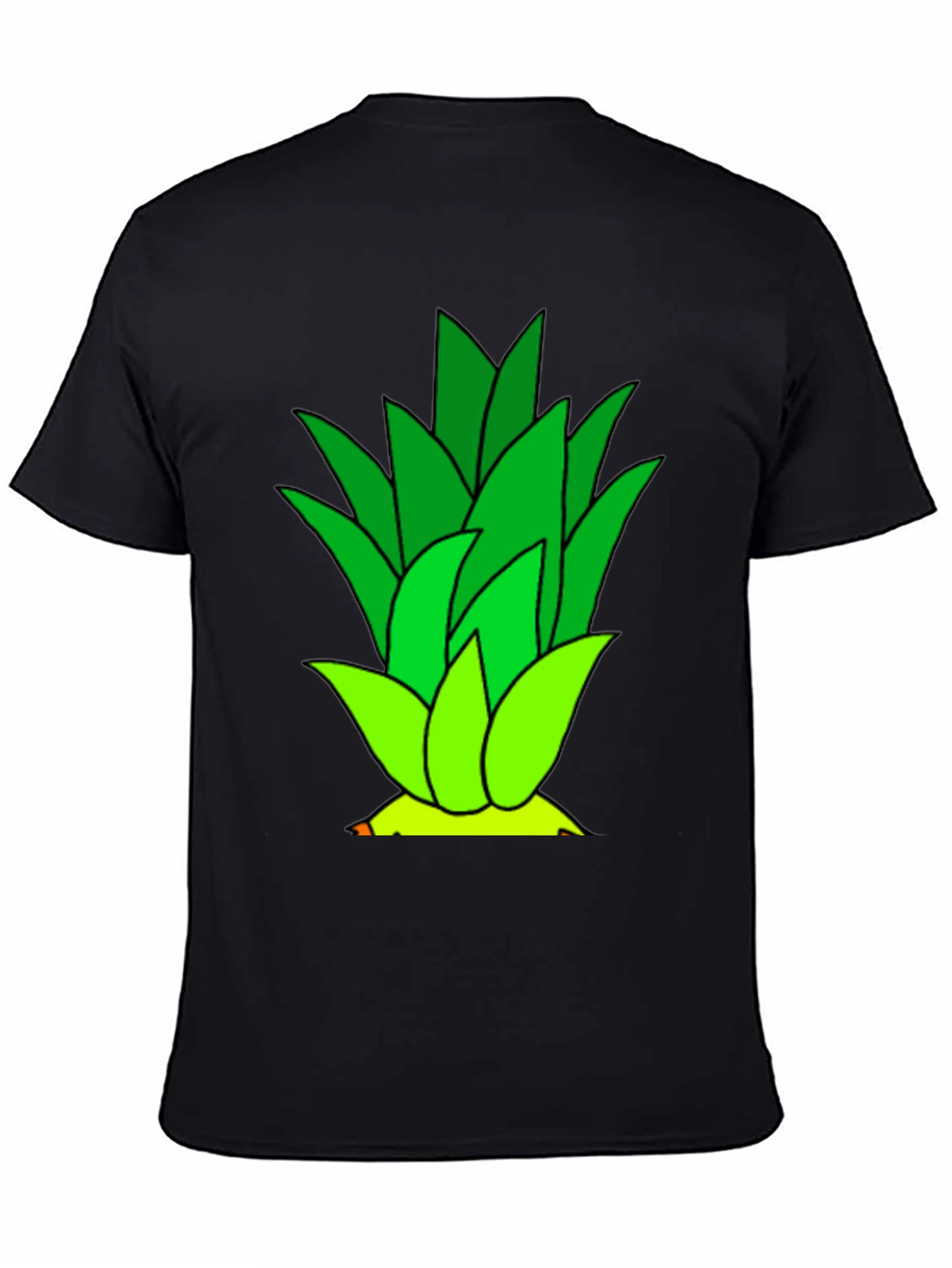 Pineapple Top Graphic Black T-Shirt