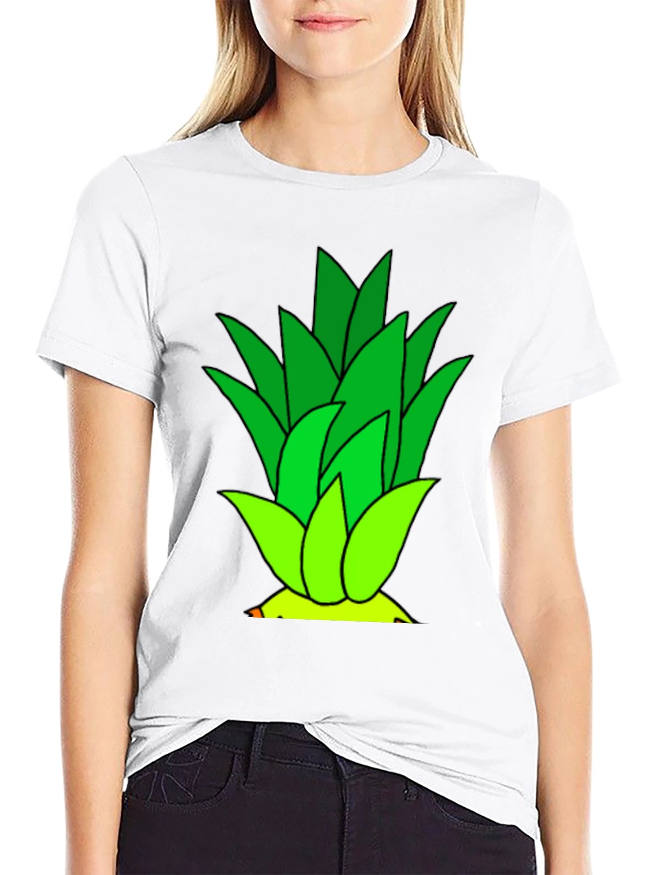 Pineapple Top Graphic Black T-Shirt