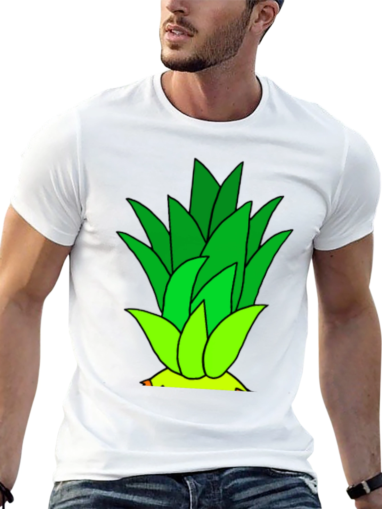Pineapple Top Graphic Black T-Shirt