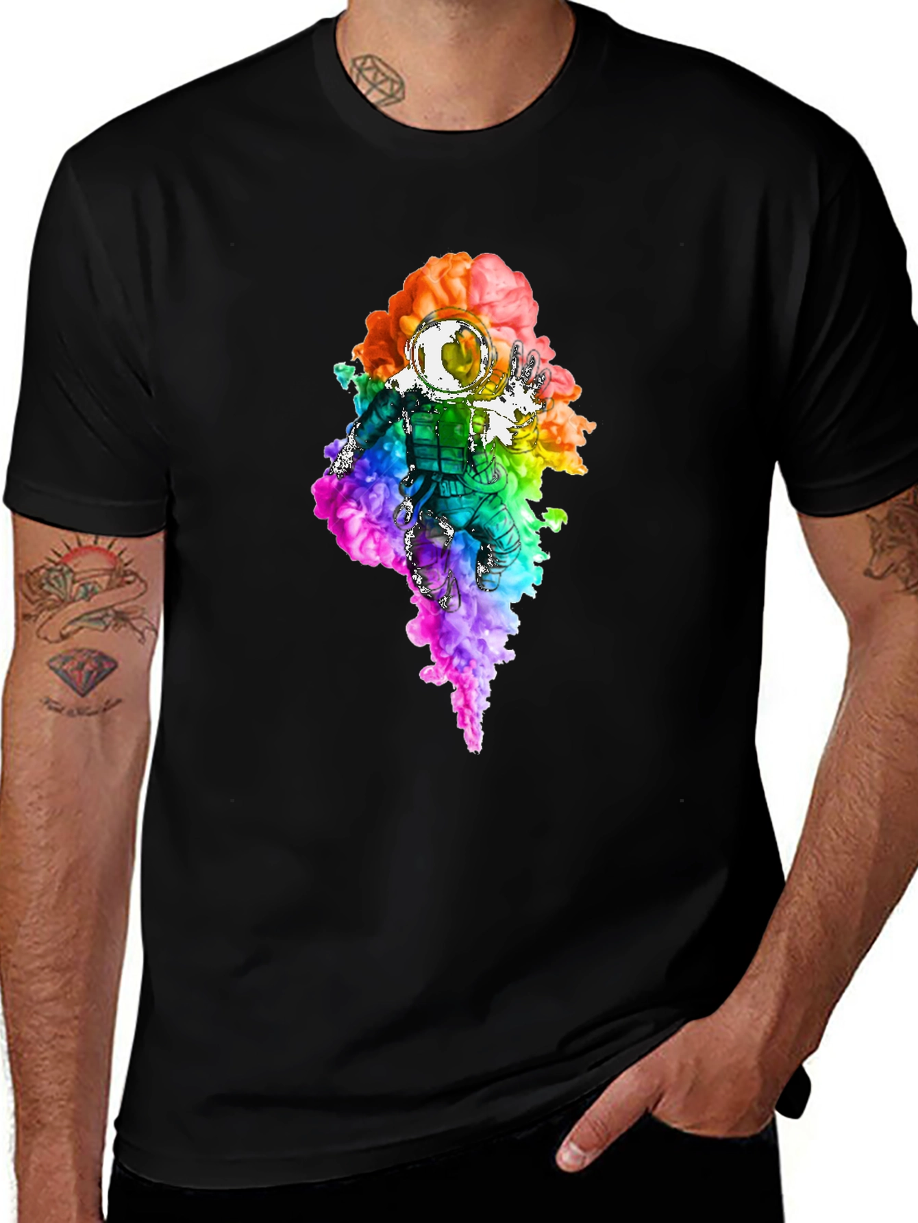 Astronaut Rainbow Smoke T-Shirt