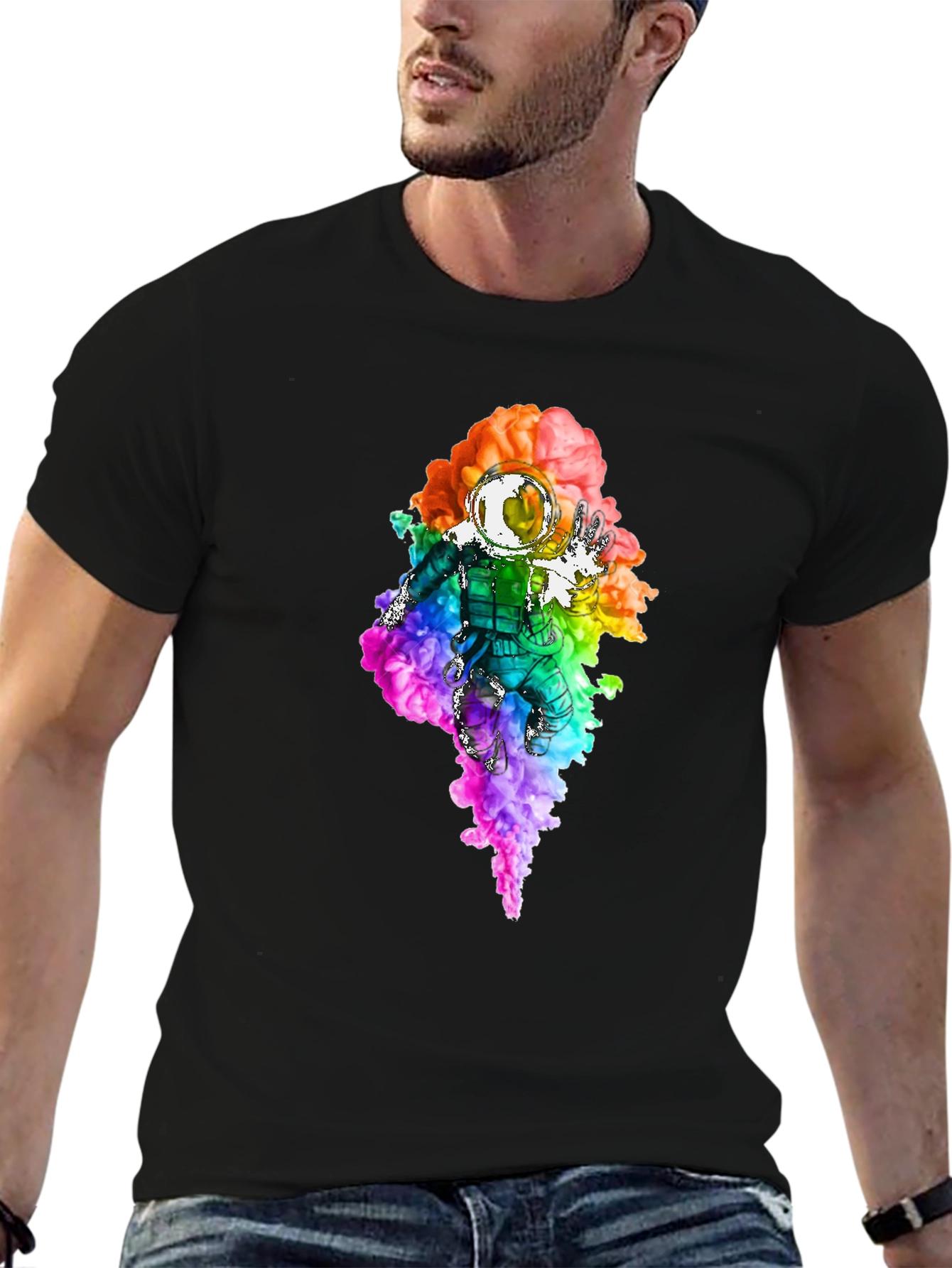 Astronaut Rainbow Smoke T-Shirt