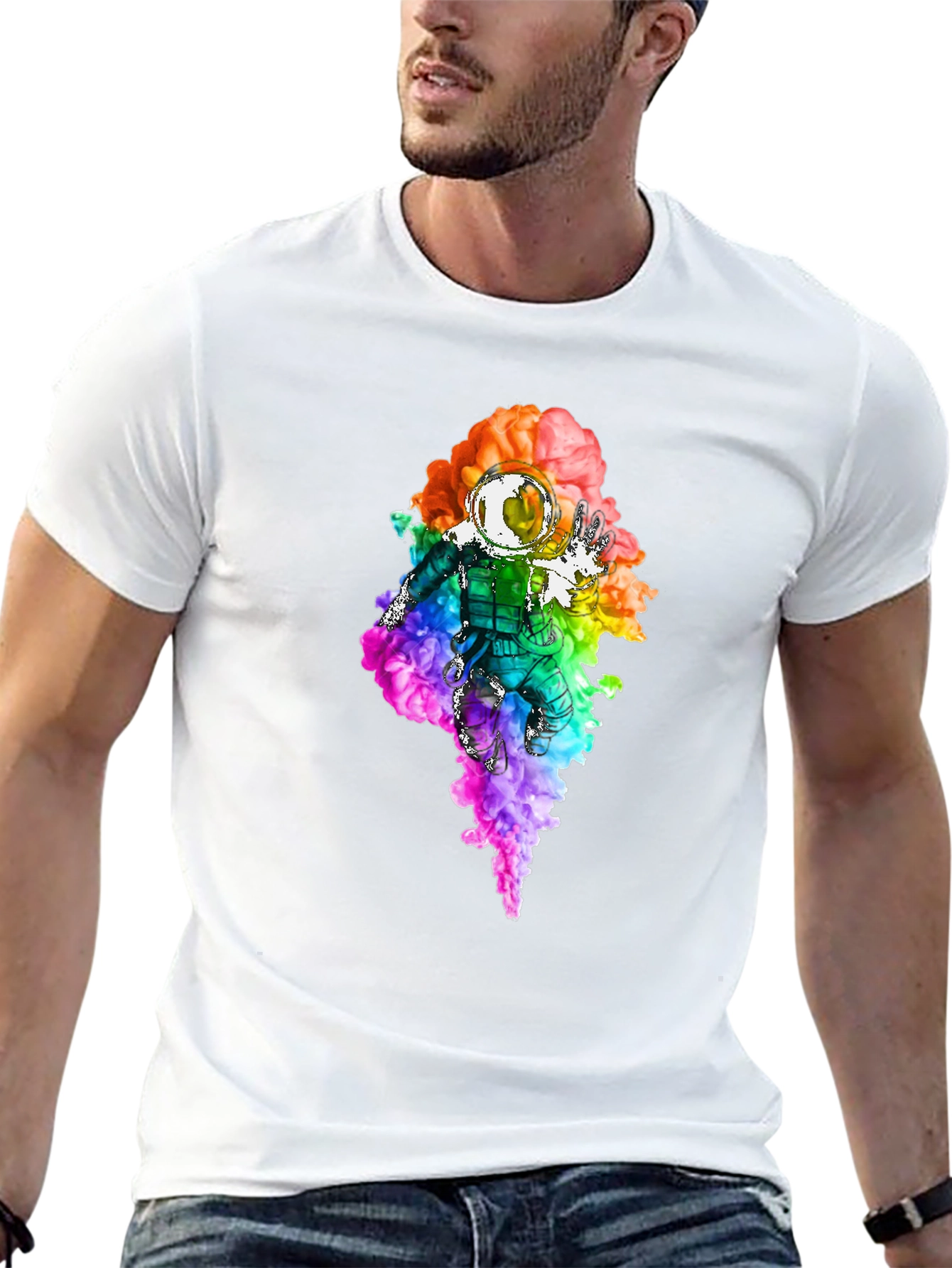 Astronaut Rainbow Smoke T-Shirt