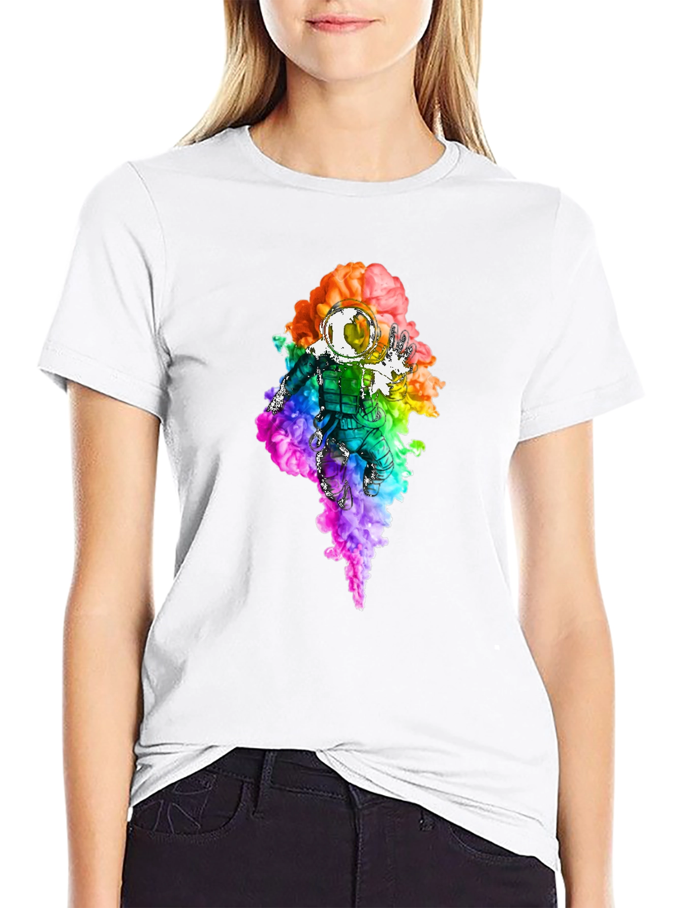 Astronaut Rainbow Smoke T-Shirt