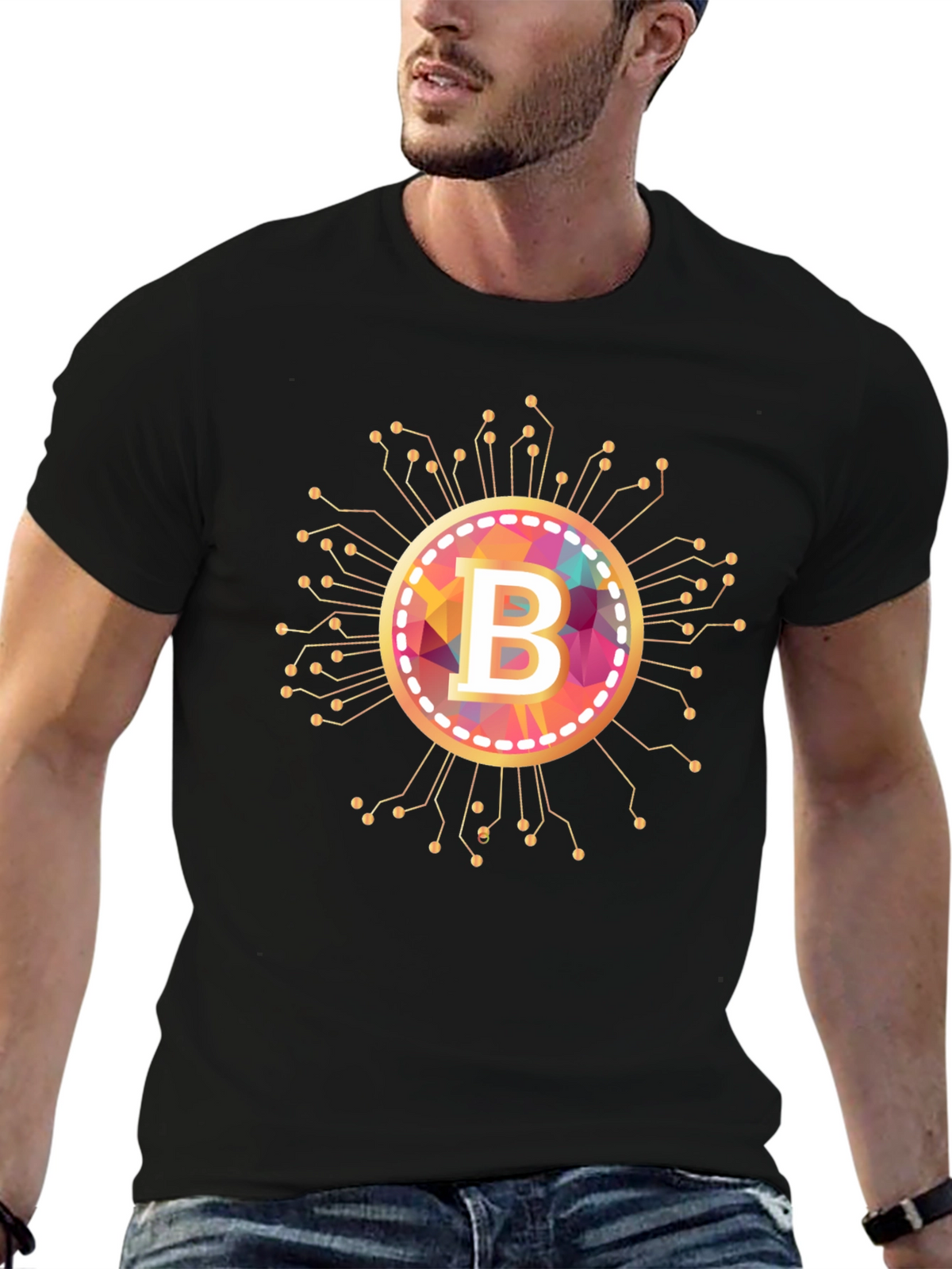 Bitcoin B Logo Black T-Shirt