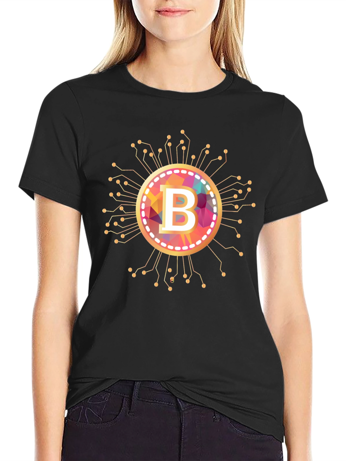 Bitcoin B Logo Black T-Shirt