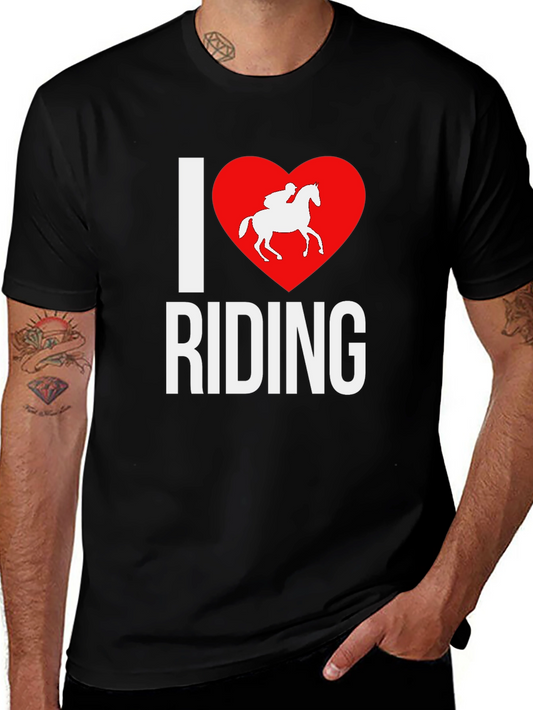 I Heart Riding Graphic Tee - Equestrian Lovers T-Shirt