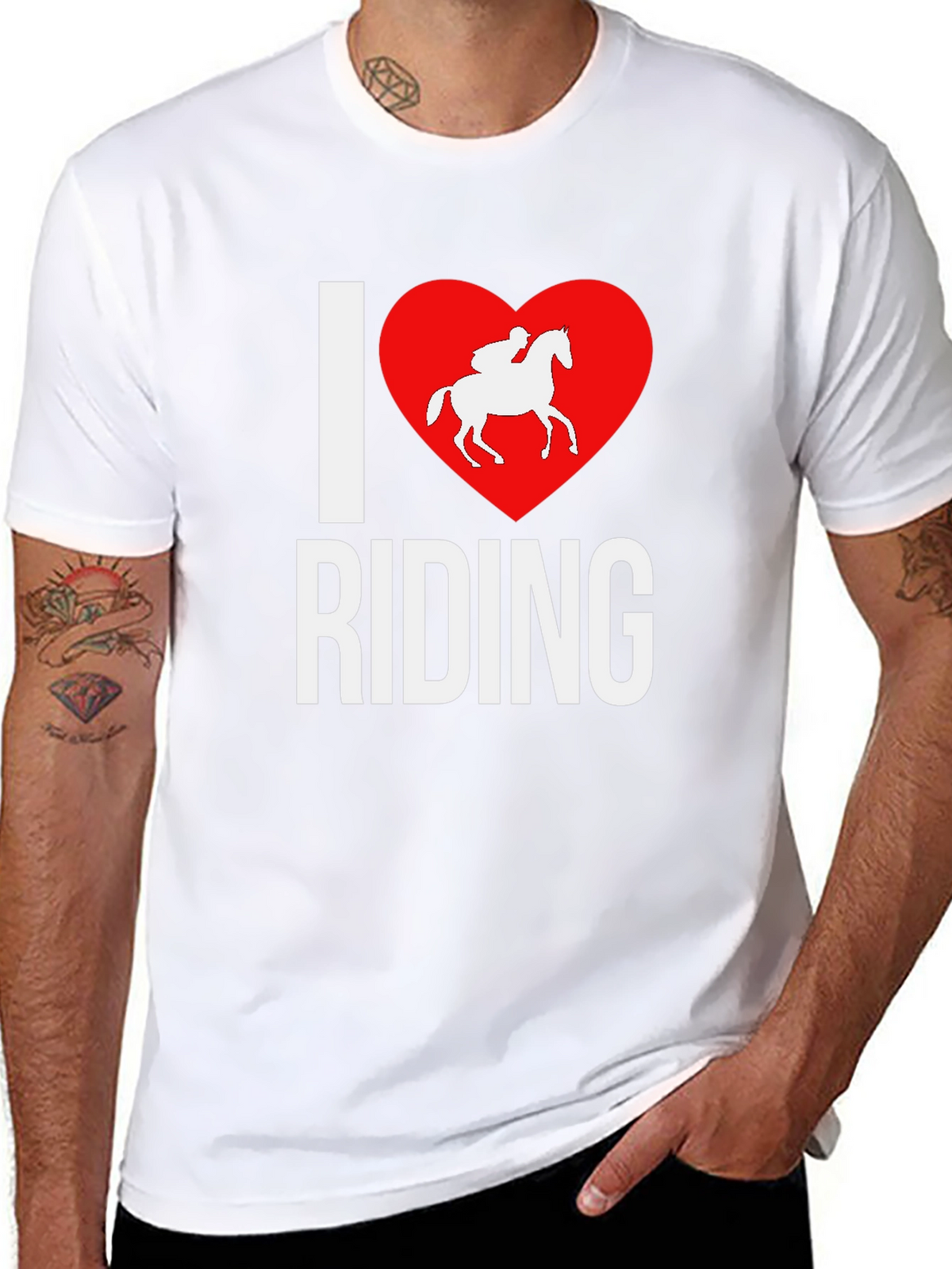 I Heart Riding Graphic Tee - Equestrian Lovers T-Shirt