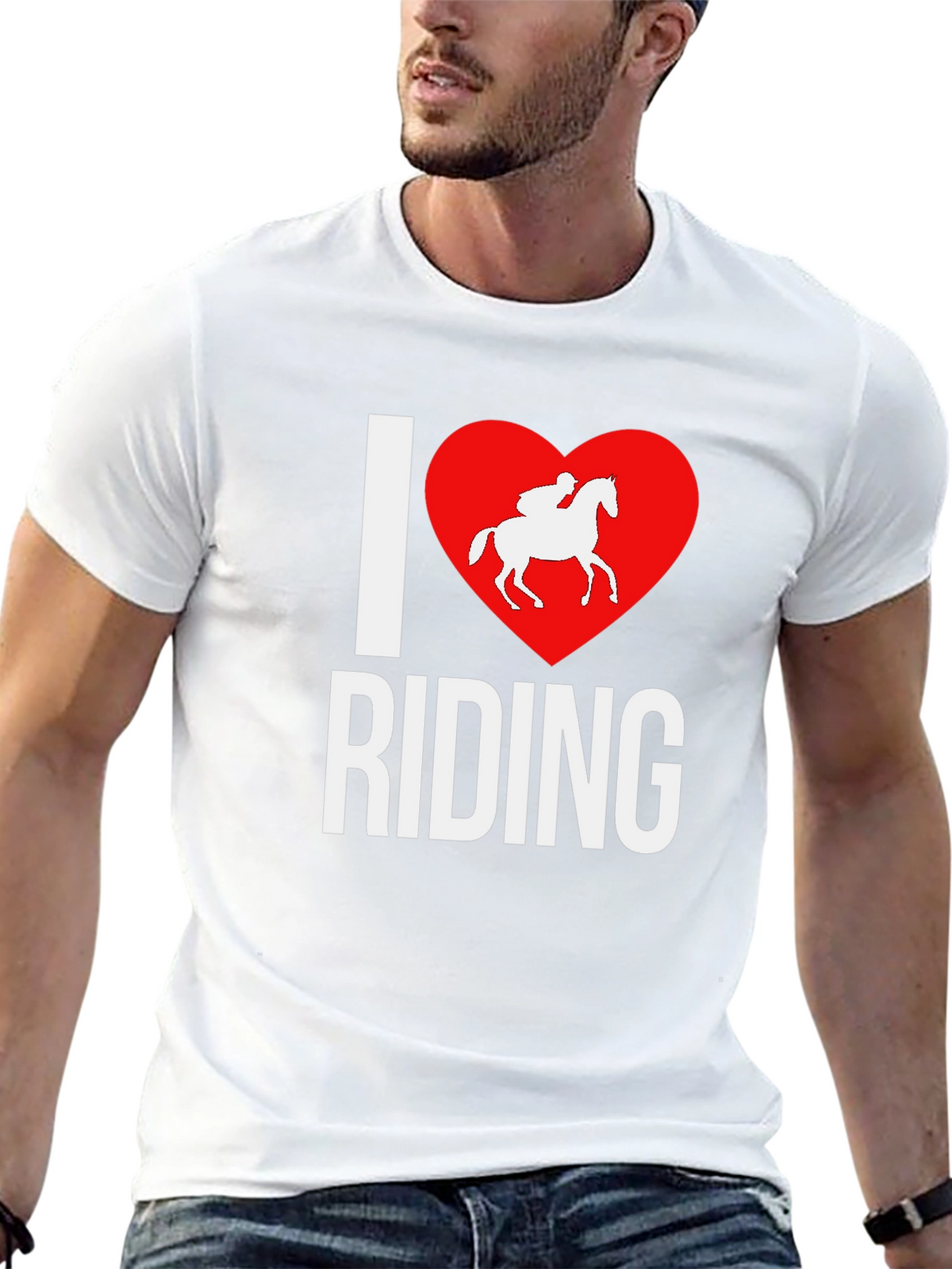 I Heart Riding Graphic Tee - Equestrian Lovers T-Shirt