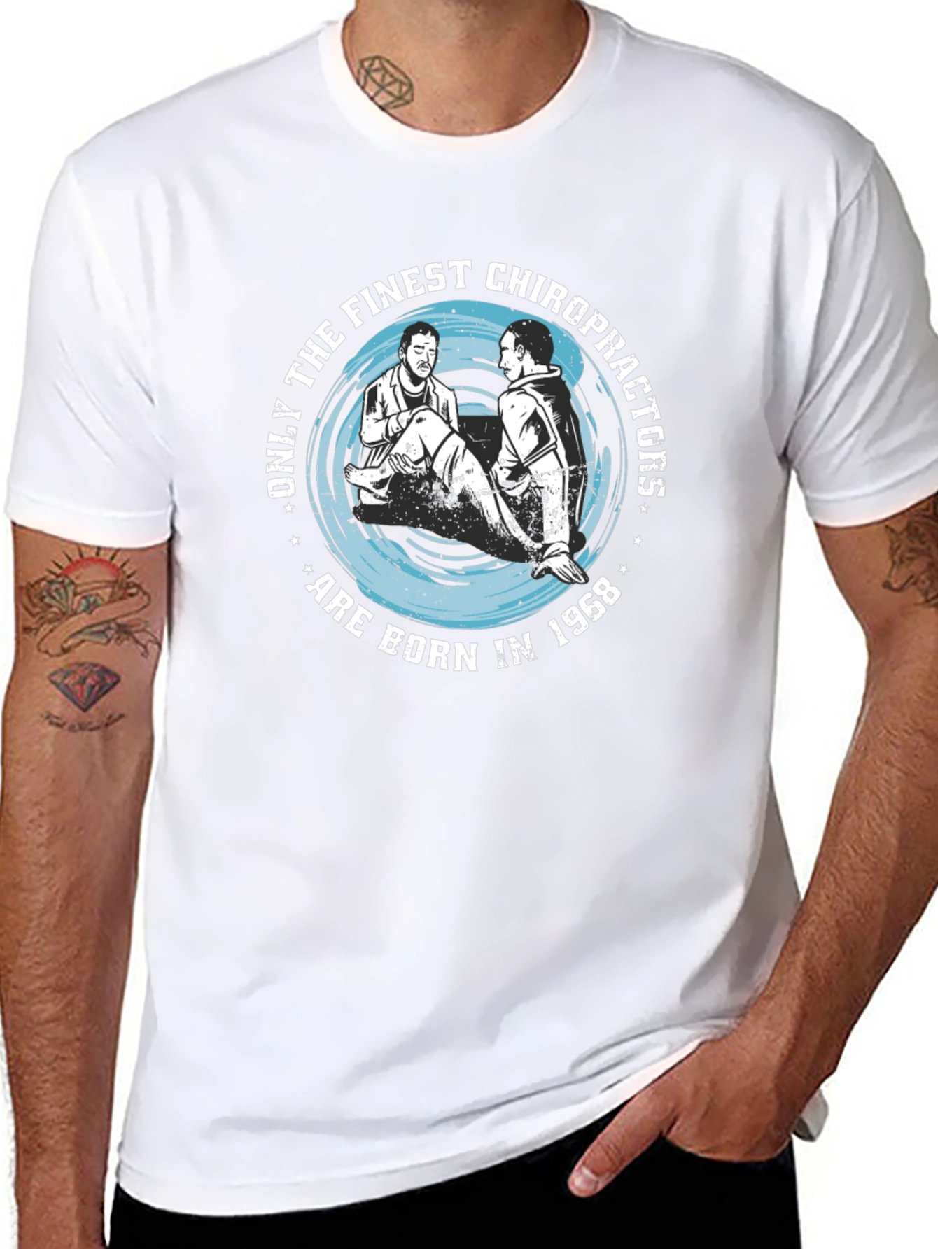 Chiropractor Born In 1968 Mens Graphic Tee