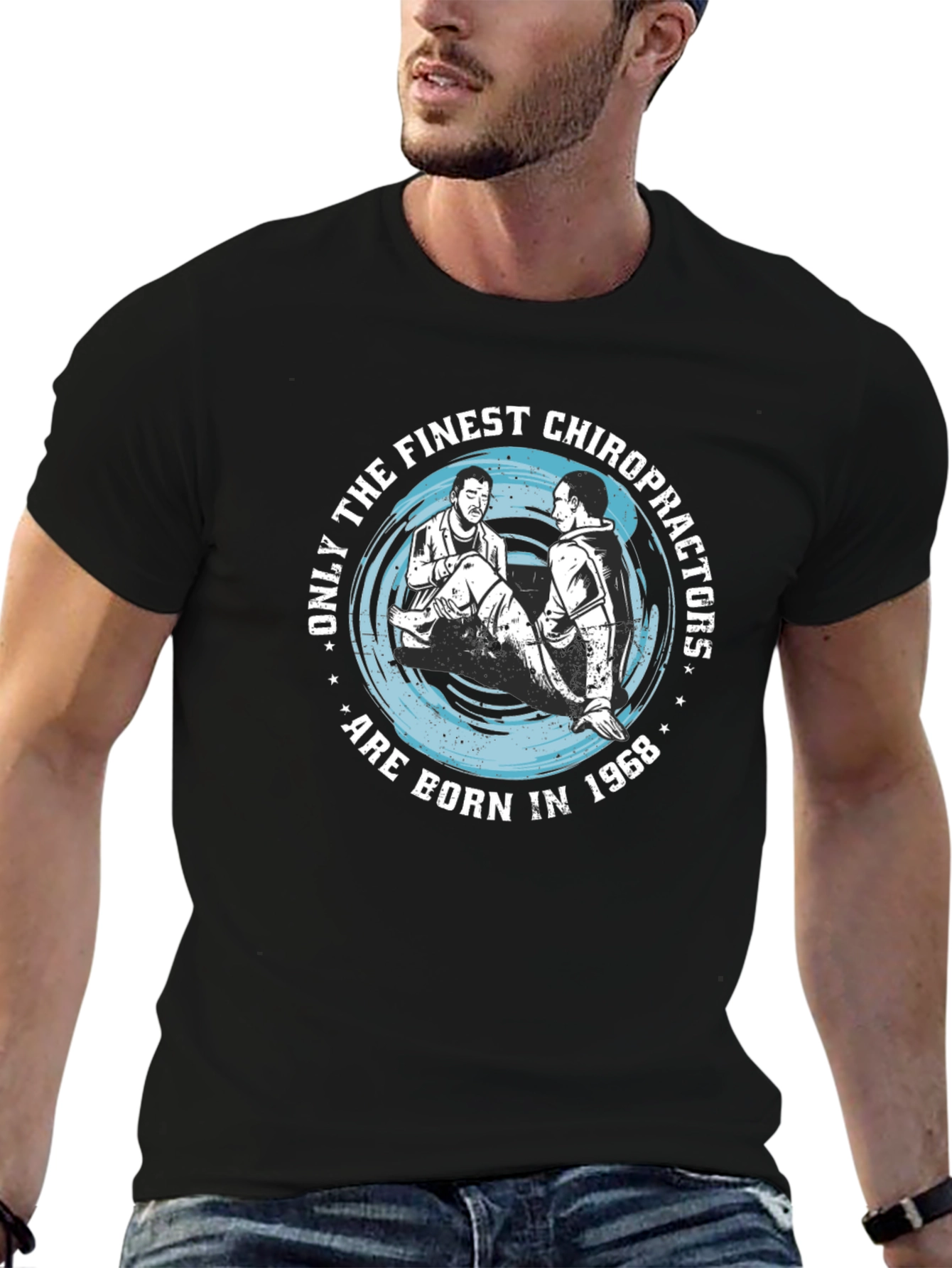 Chiropractor Born In 1968 Mens Graphic Tee