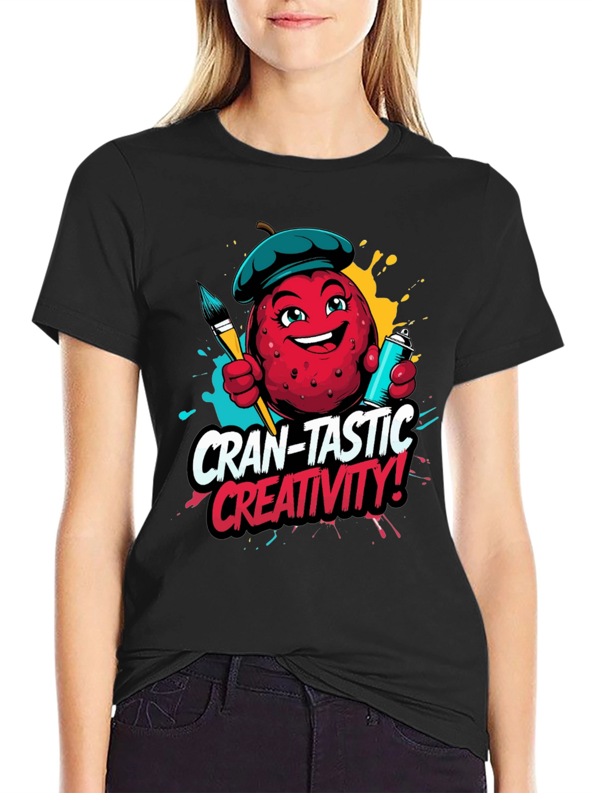 Cran-Tastic Creativity Black T-Shirt