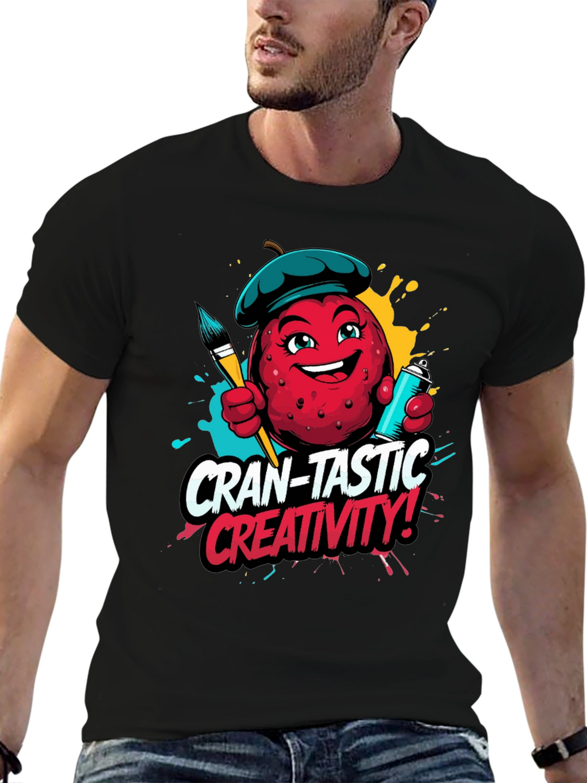 Cran-Tastic Creativity Black T-Shirt