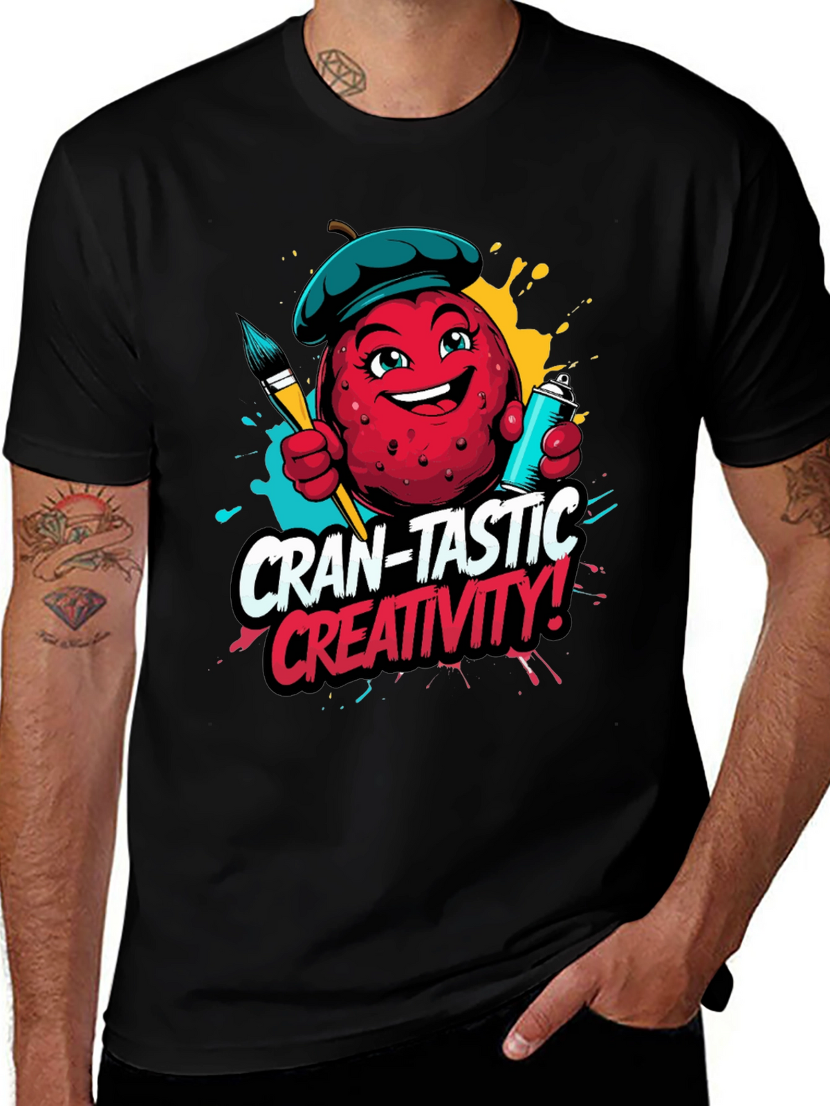 Cran-Tastic Creativity Black T-Shirt