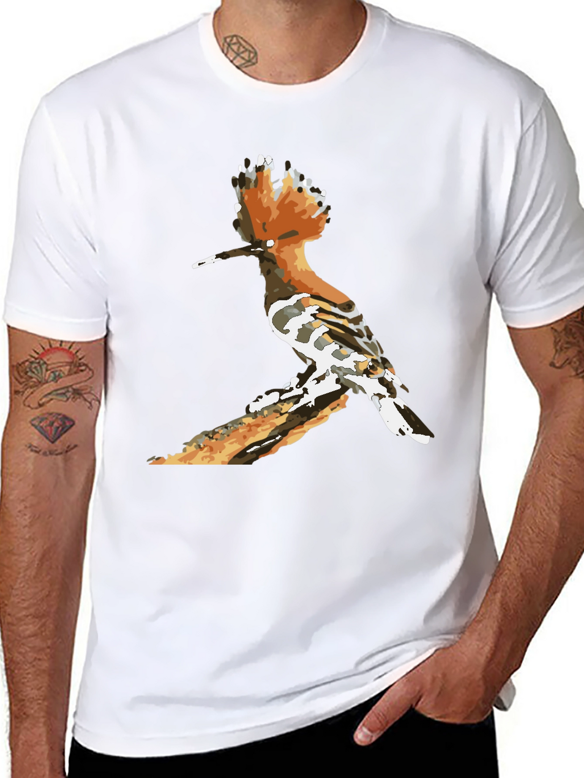 Hoopoe Bird Graphic Tee - Nature Lovers Shirt