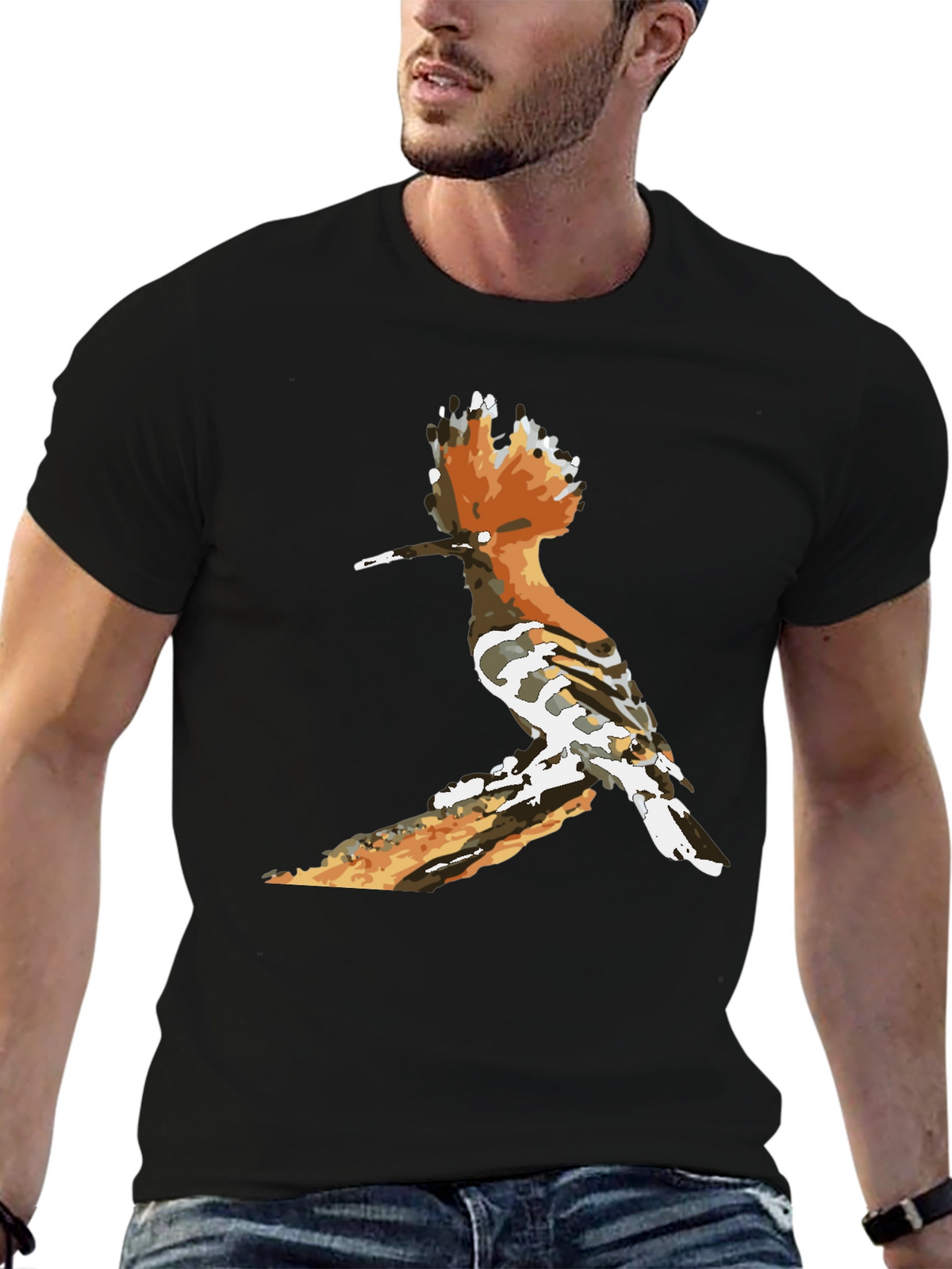 Hoopoe Bird Graphic Tee - Nature Lovers Shirt