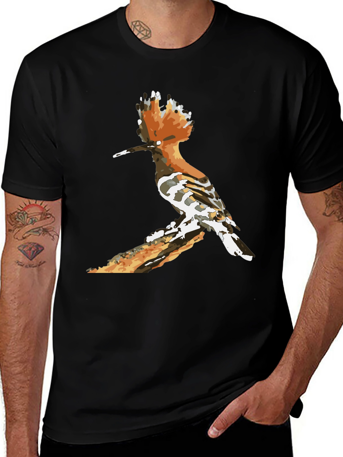 Hoopoe Bird Graphic Tee - Nature Lovers Shirt