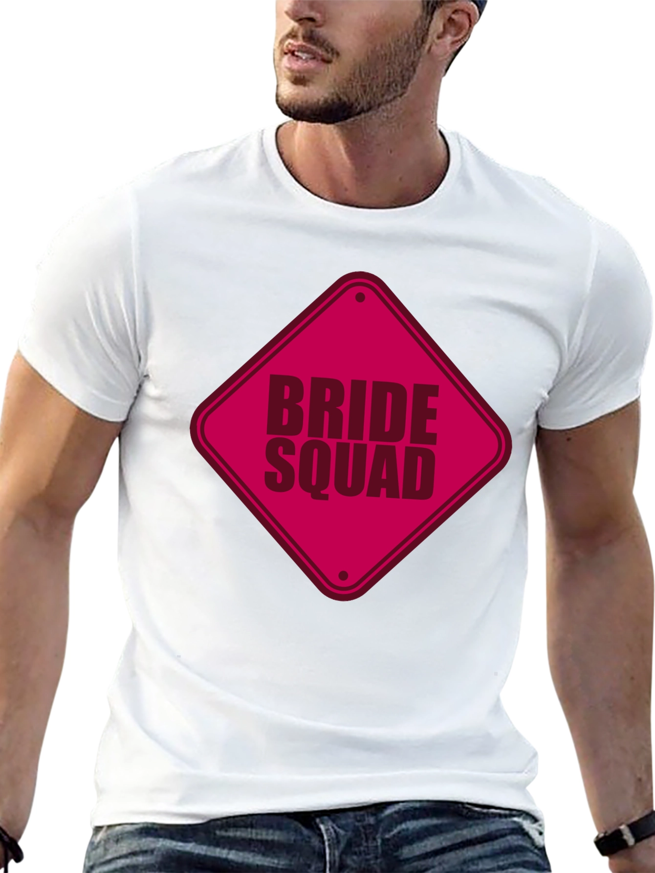 Bride Squad T-Shirt - Black Crew Neck