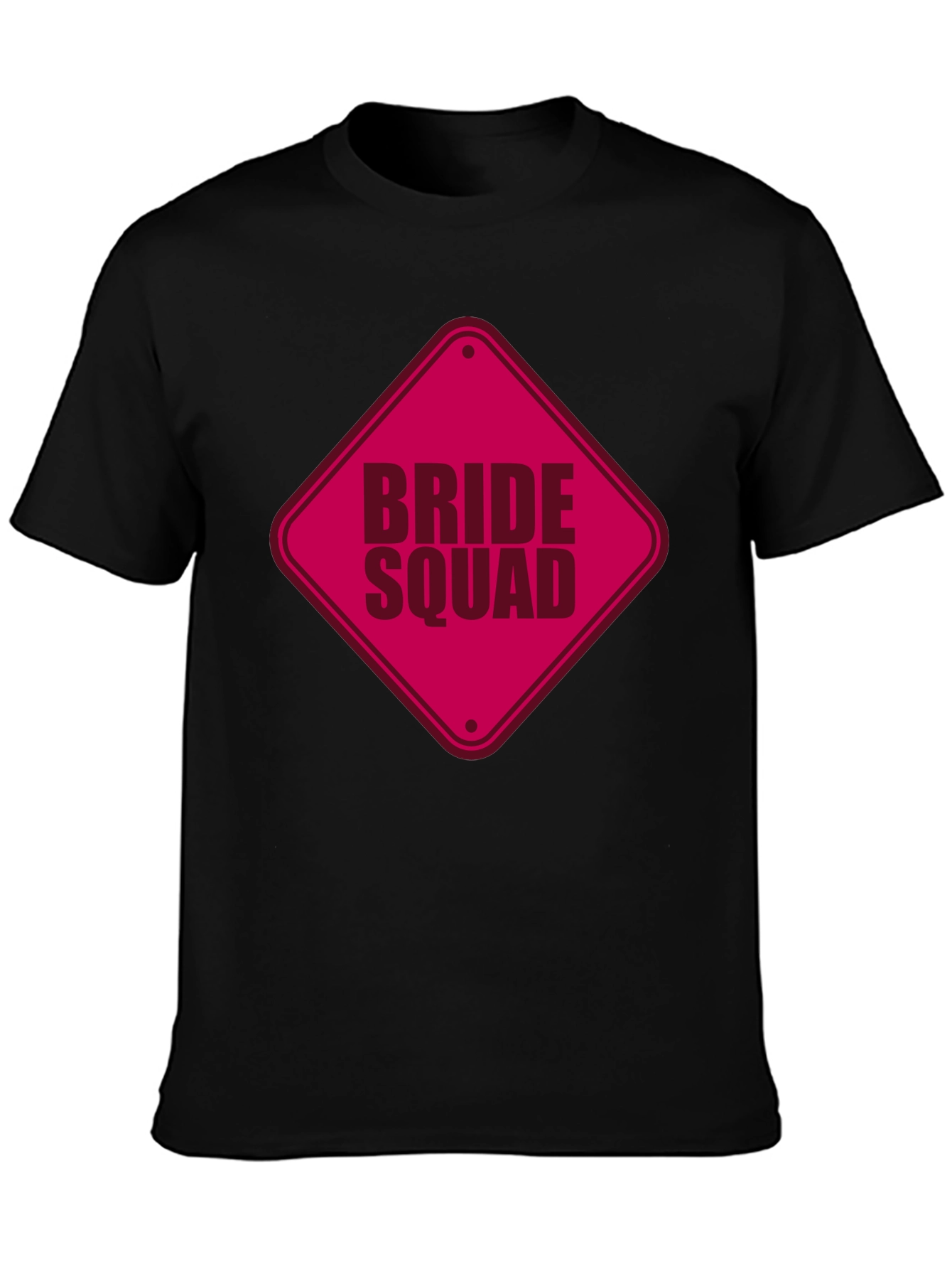 Bride Squad T-Shirt - Black Crew Neck