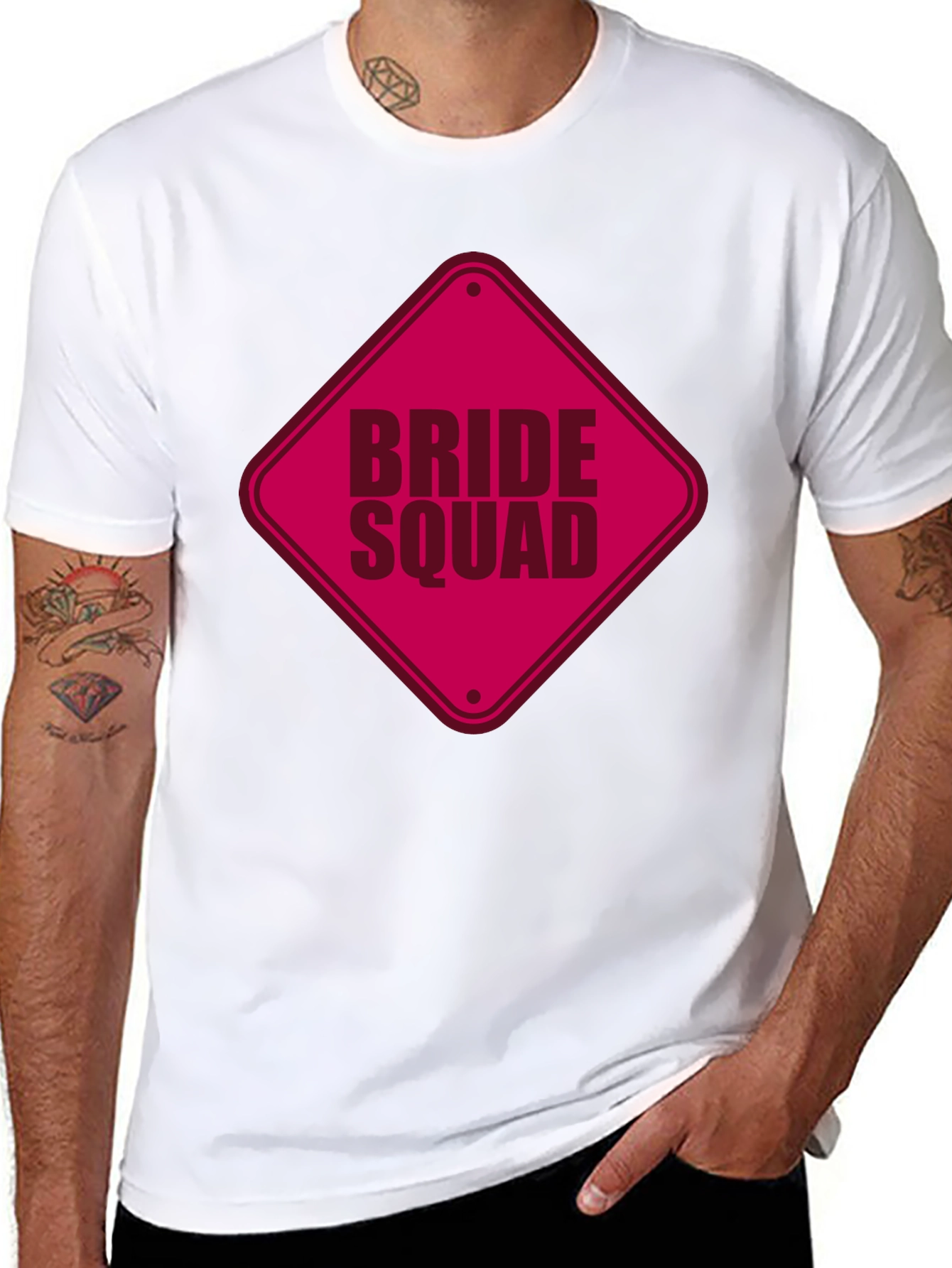Bride Squad T-Shirt - Black Crew Neck