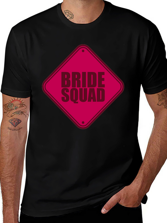 Bride Squad T-Shirt - Black Crew Neck
