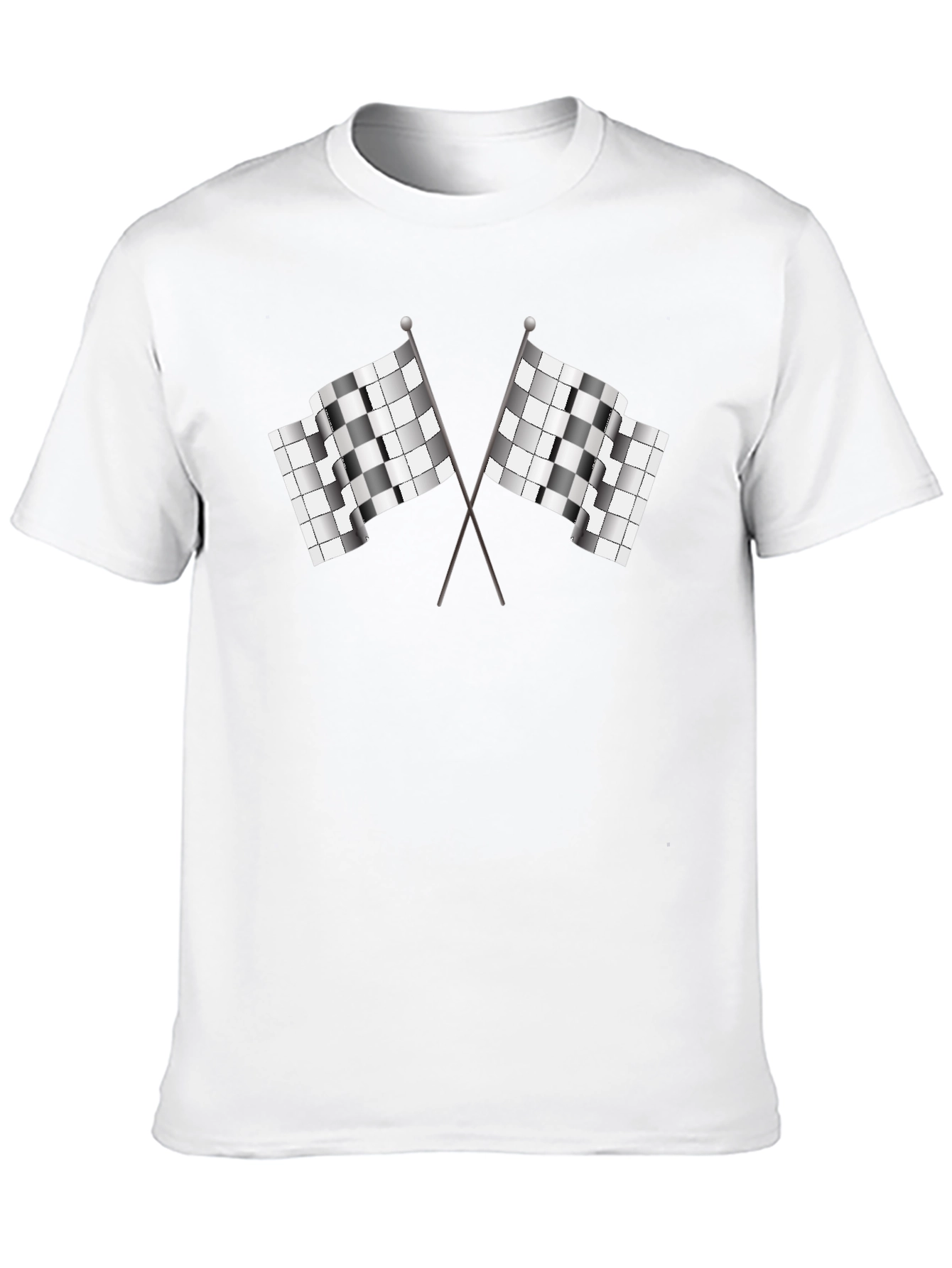 Checkered Flag Graphic Tee - Racing Fan Shirt