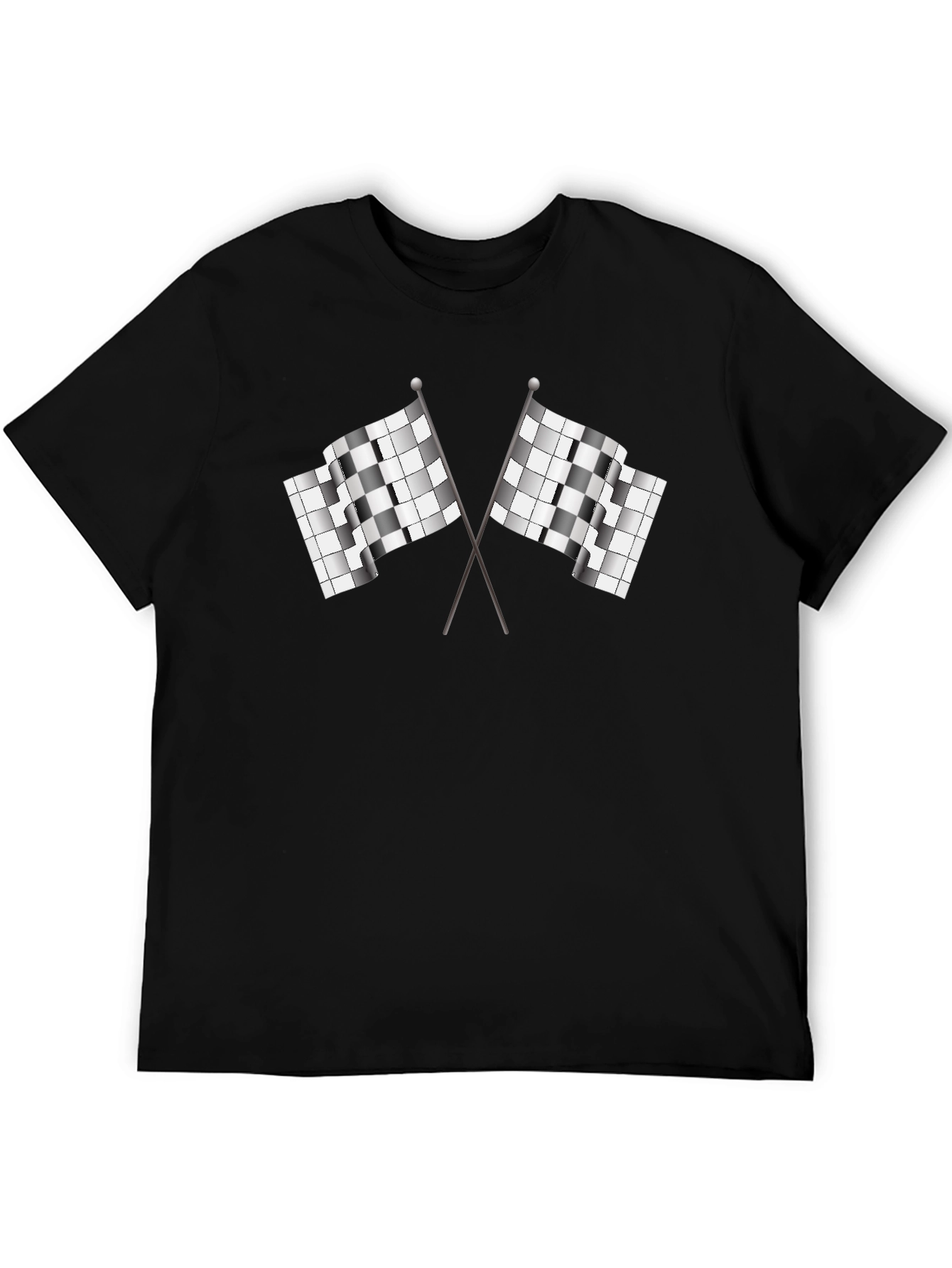 Checkered Flag Graphic Tee - Racing Fan Shirt