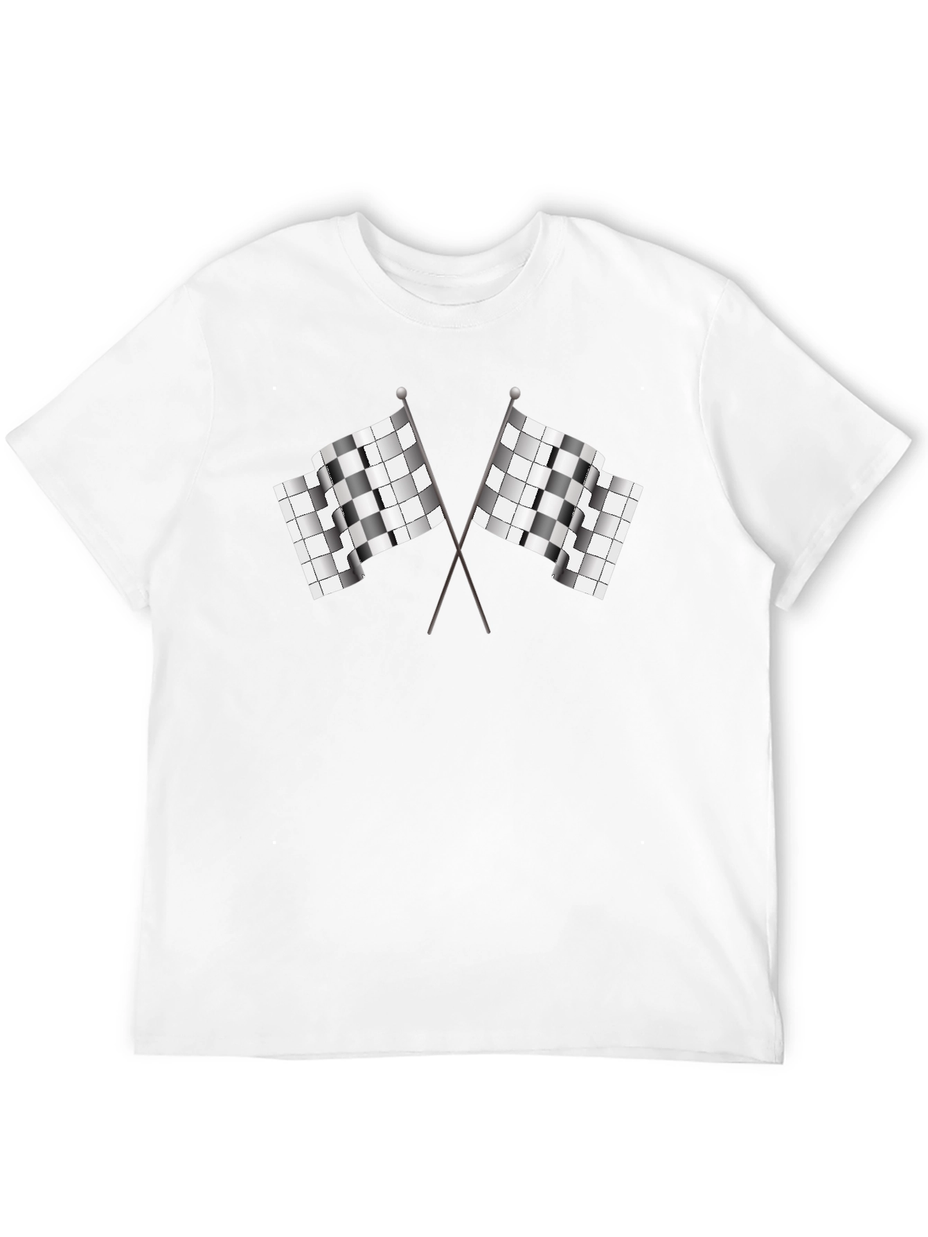 Checkered Flag Graphic Tee - Racing Fan Shirt