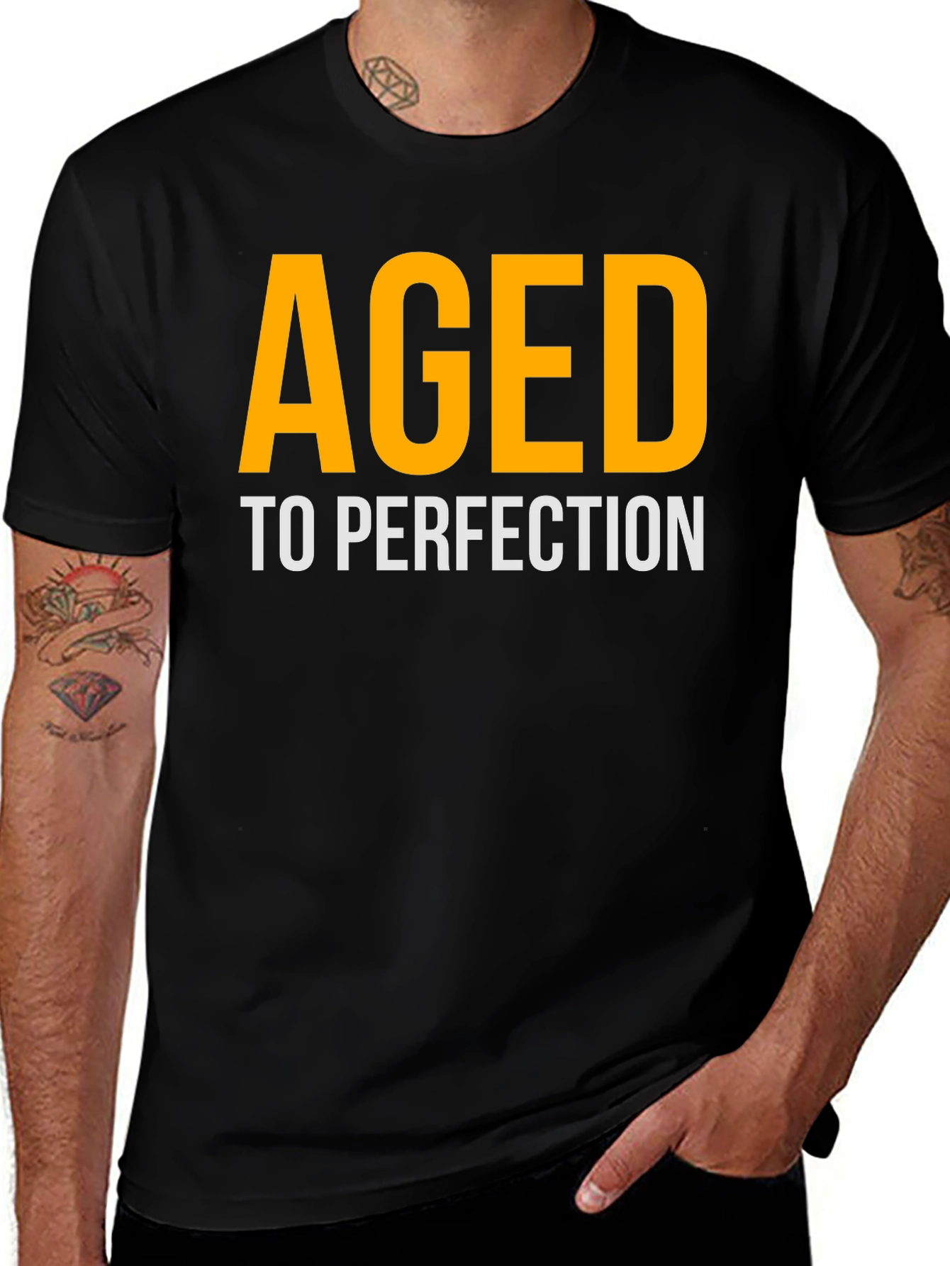 Aged to Perfection Black T-Shirt