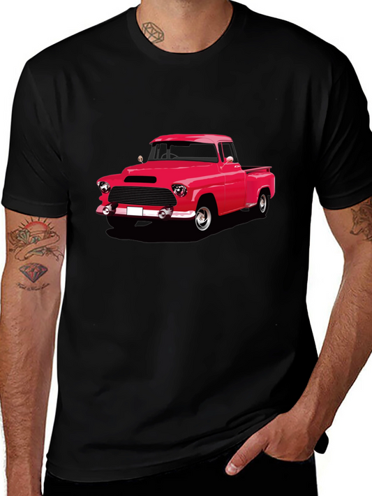 Classic Red Truck Graphic Tee - Vintage Style