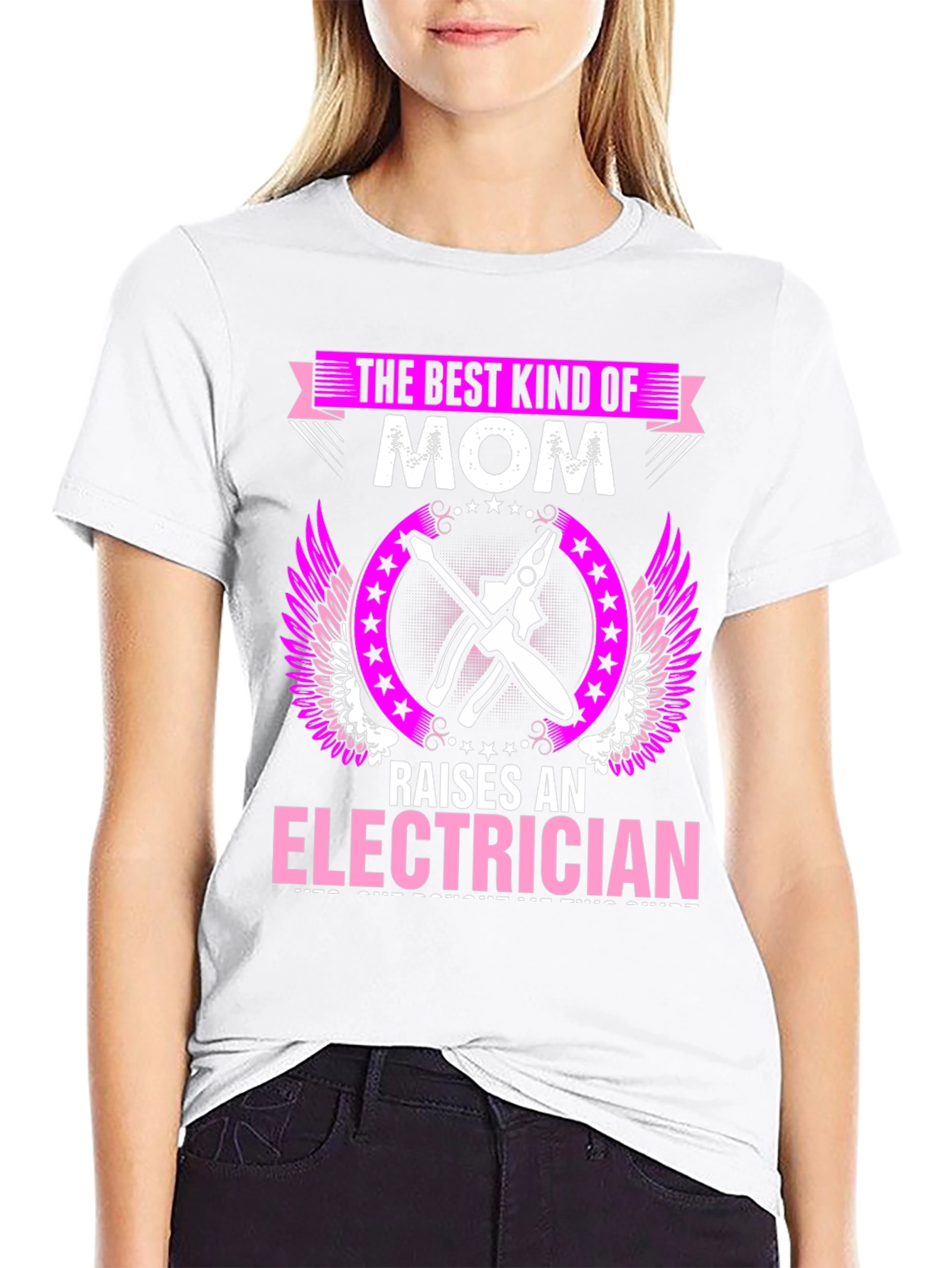 Best Kind of Mom Raises Electrician Graphic T-Shirt