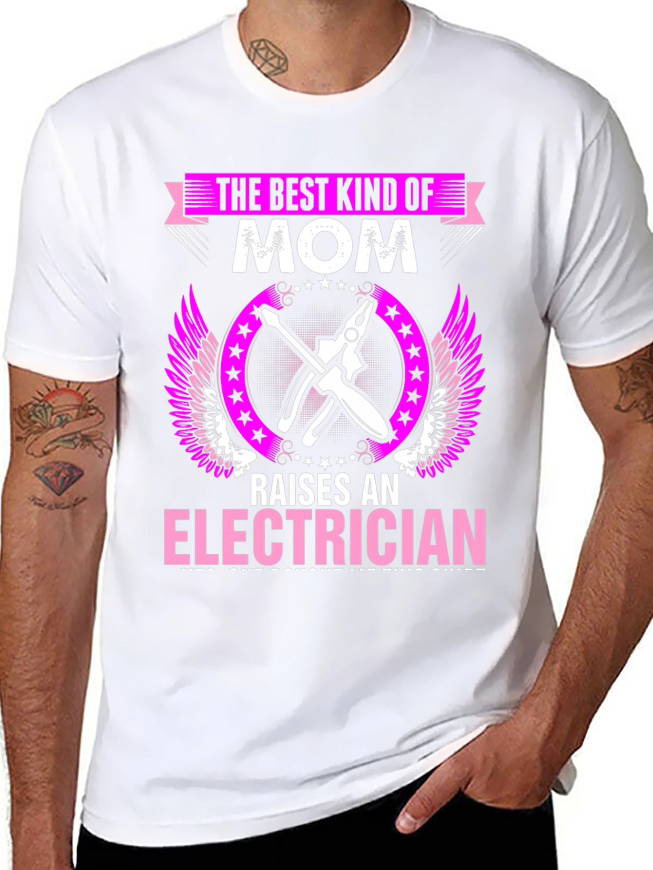 Best Kind of Mom Raises Electrician Graphic T-Shirt