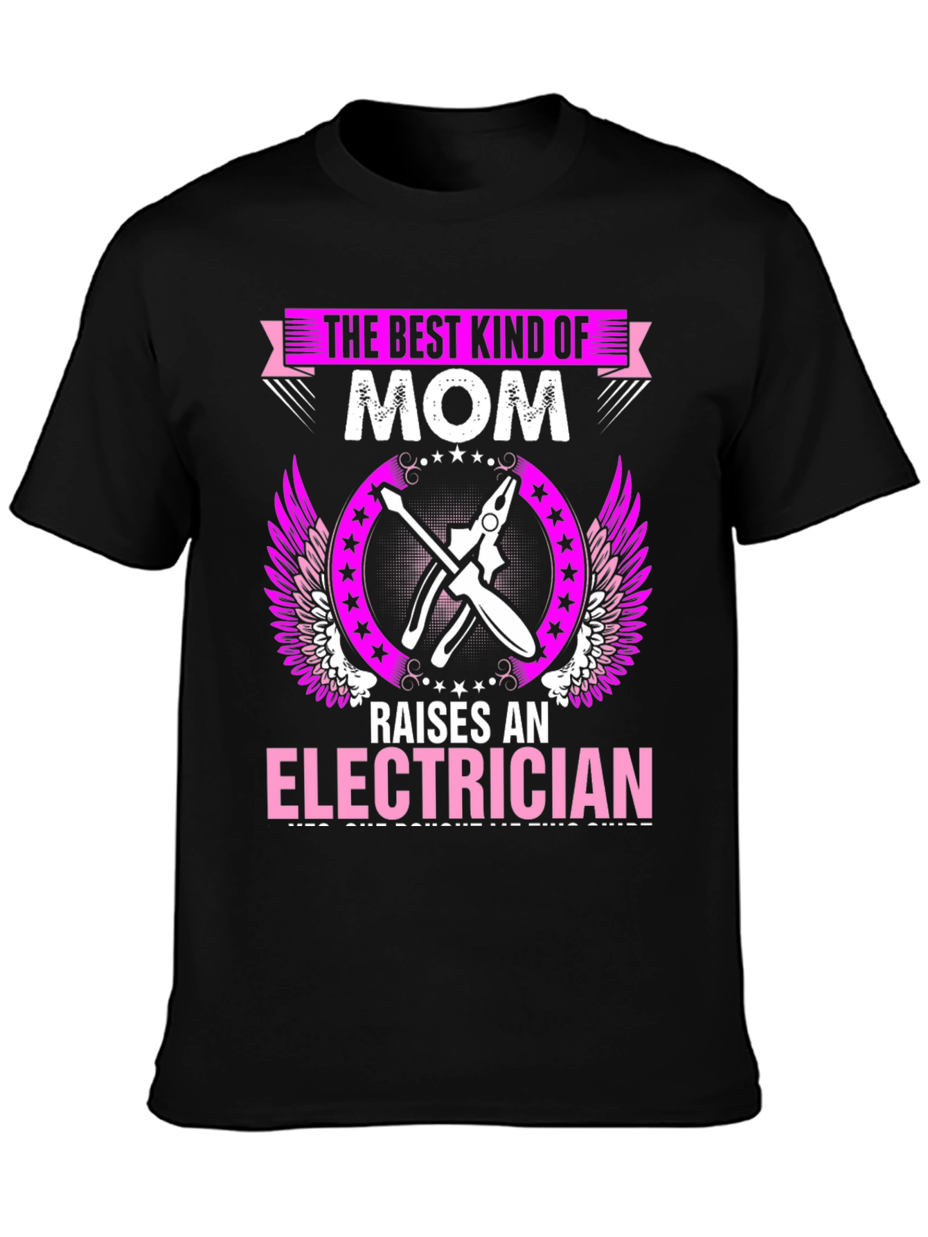 Best Kind of Mom Raises Electrician Graphic T-Shirt