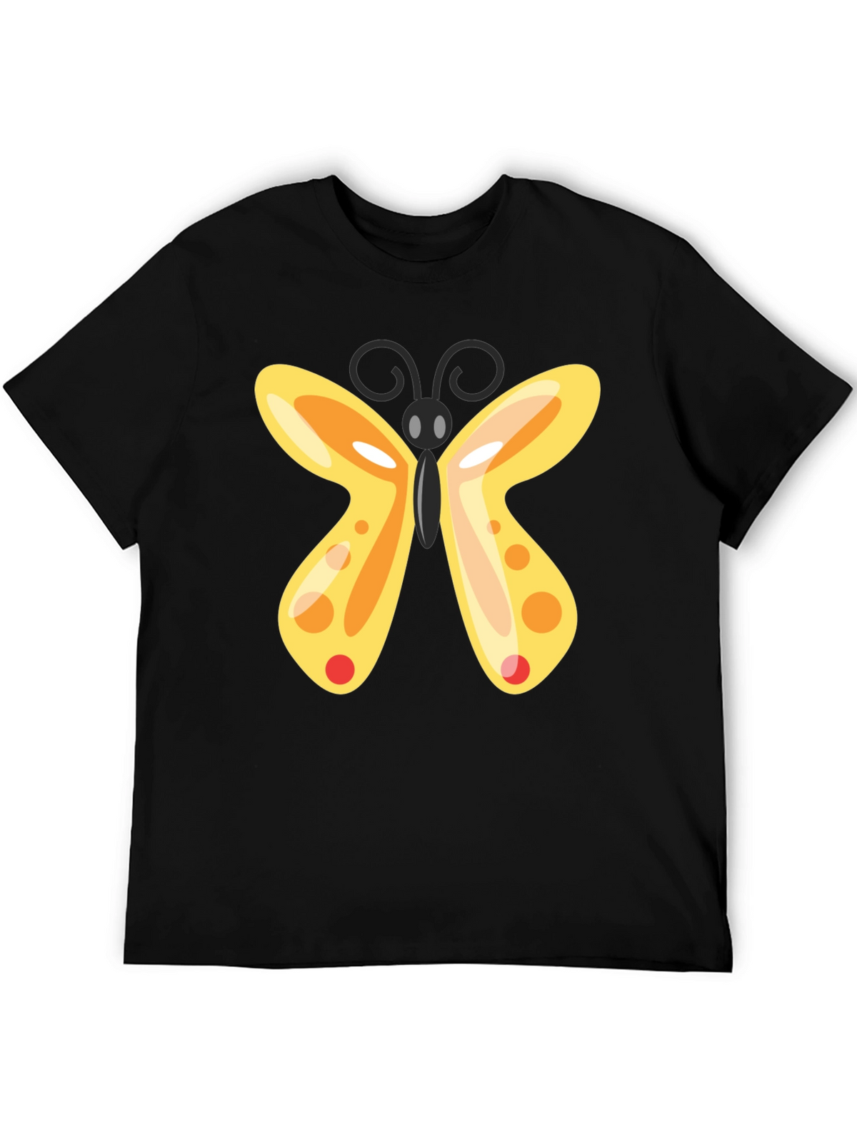 Butterfly Graphic T-Shirt - Black Casual Tee