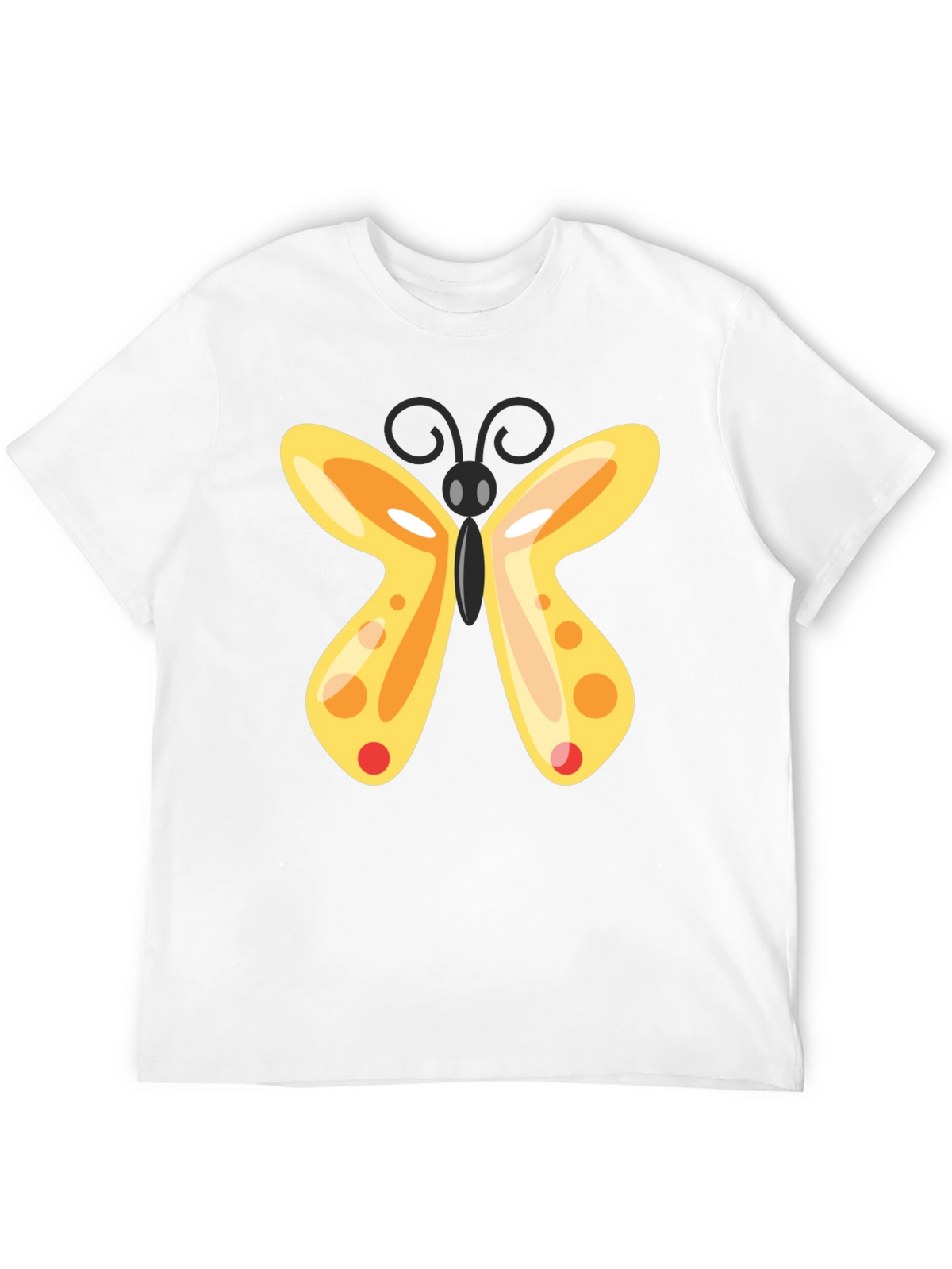 Butterfly Graphic T-Shirt - Black Casual Tee