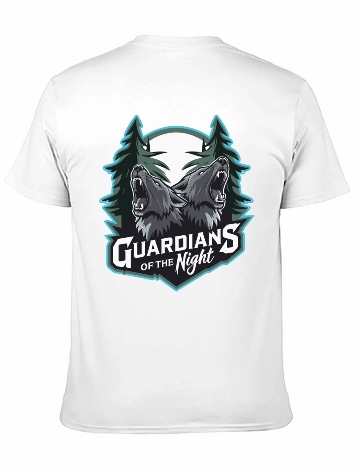 Guardians of the Night Wolf Graphic T-Shirt