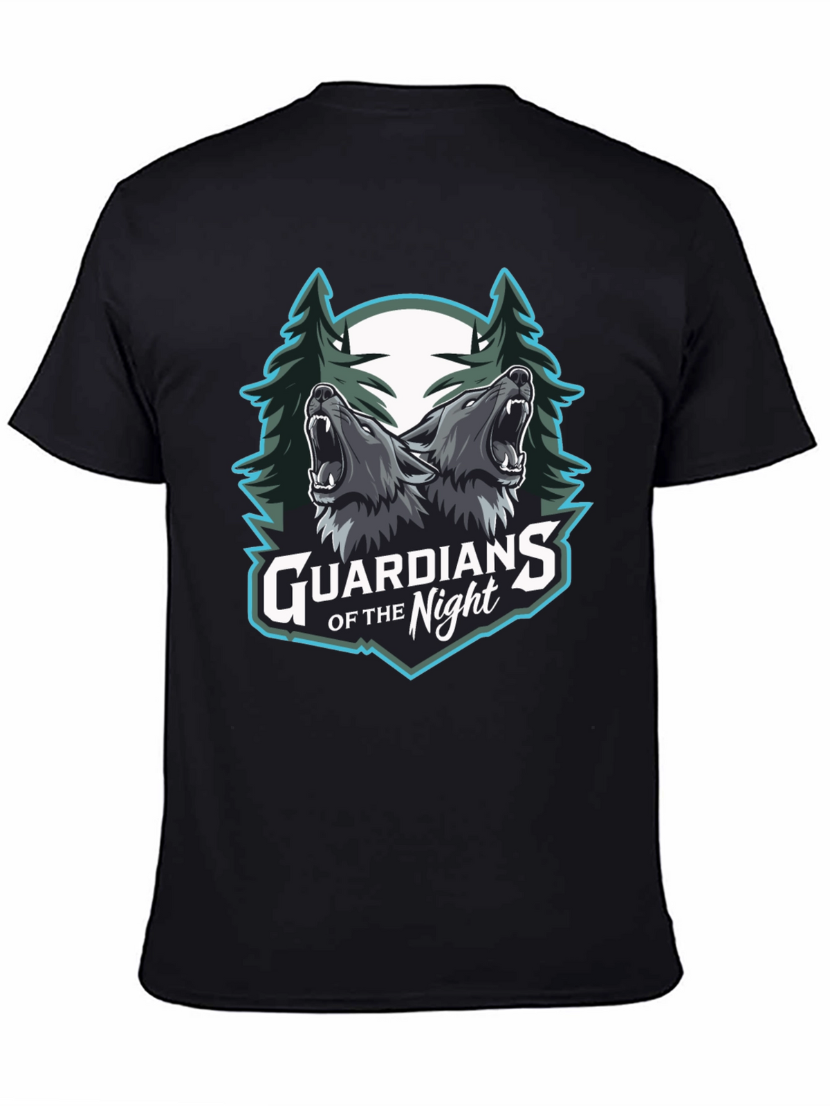 Guardians of the Night Wolf Graphic T-Shirt
