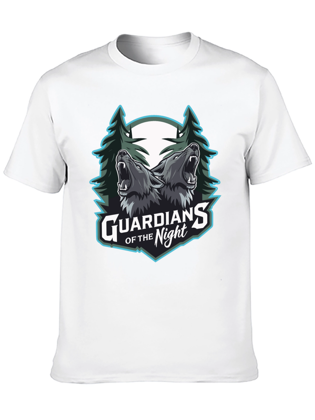 Guardians of the Night Wolf Graphic T-Shirt