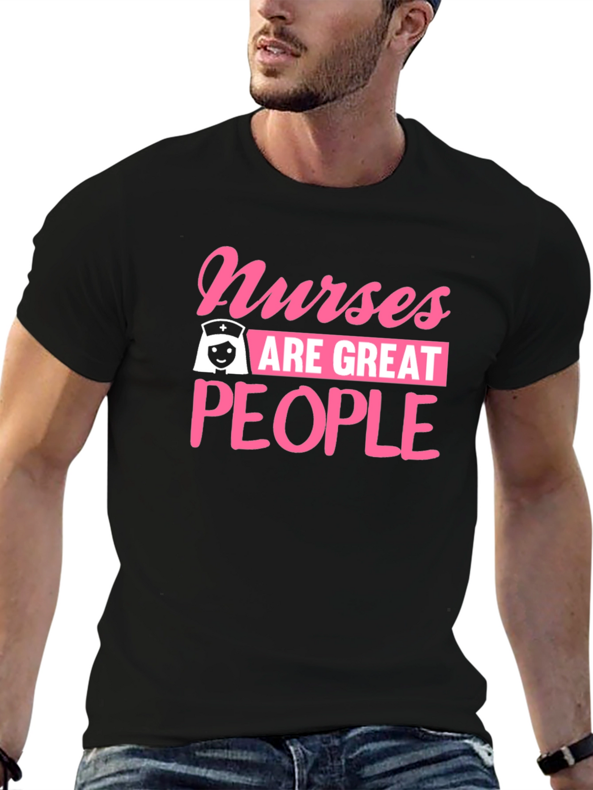 Nurses Are Great People Black T-Shirt