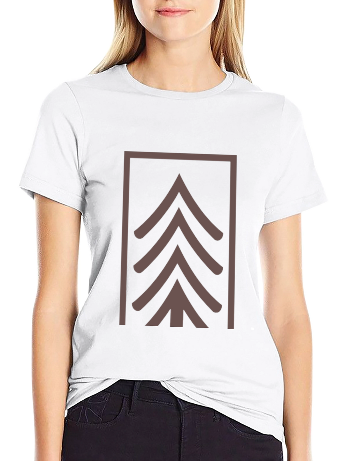 Geometric Tree Graphic Tee - Modern Style