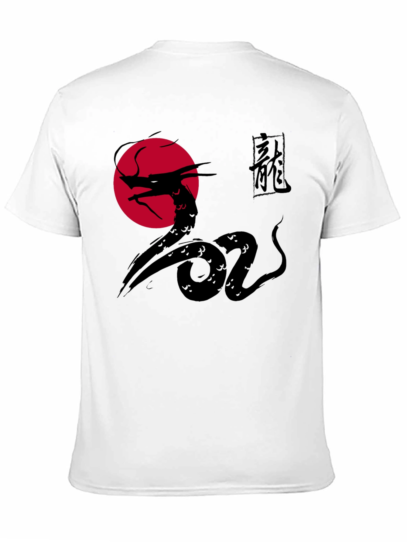 Dragon Graphic Print Black Tee