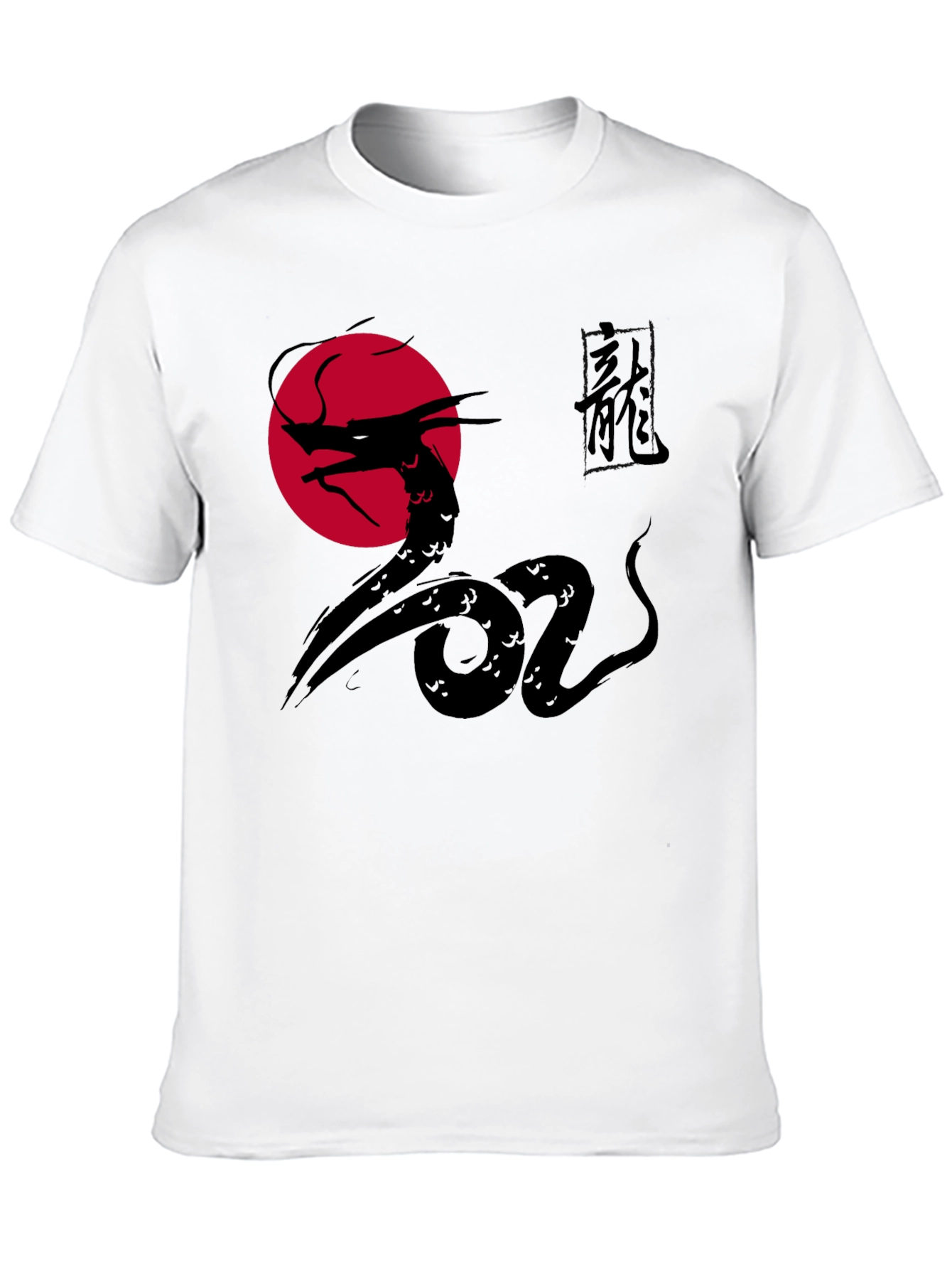Dragon Graphic Print Black Tee