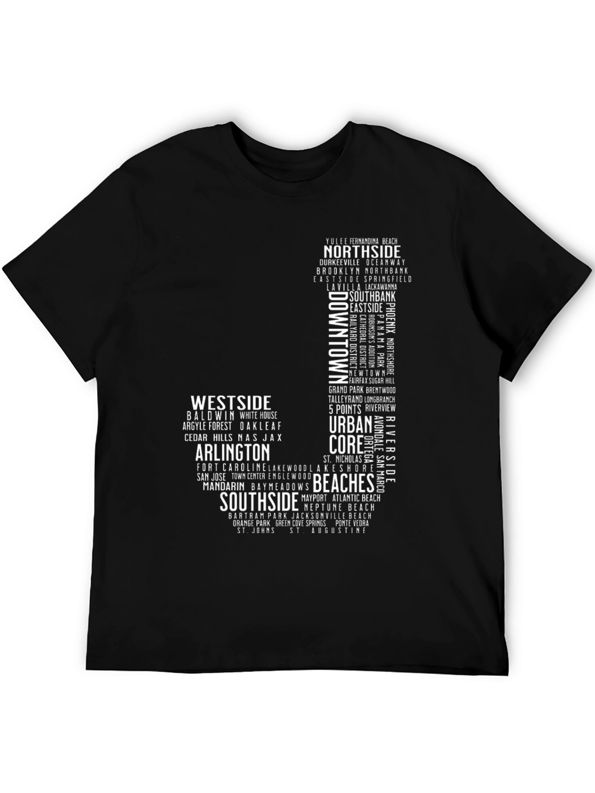 Jacksonville Neighborhoods Graphic Tee