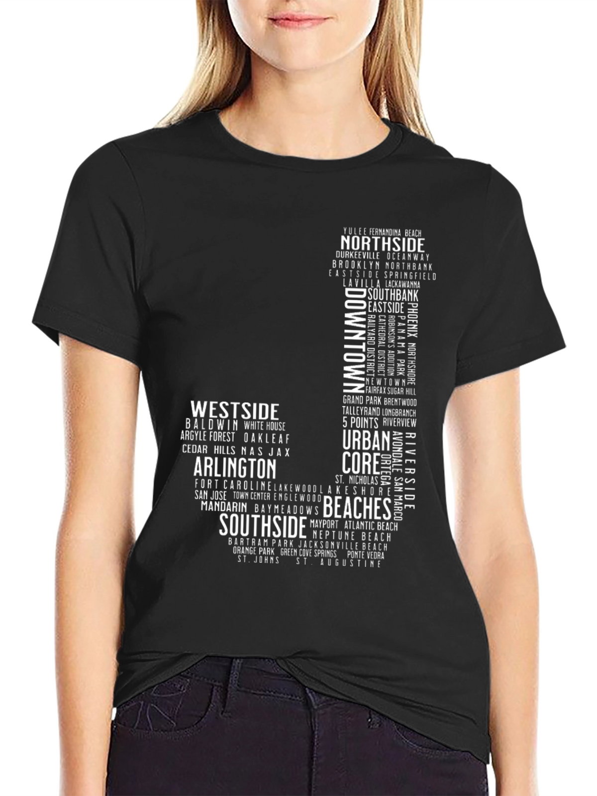 Jacksonville Neighborhoods Graphic Tee