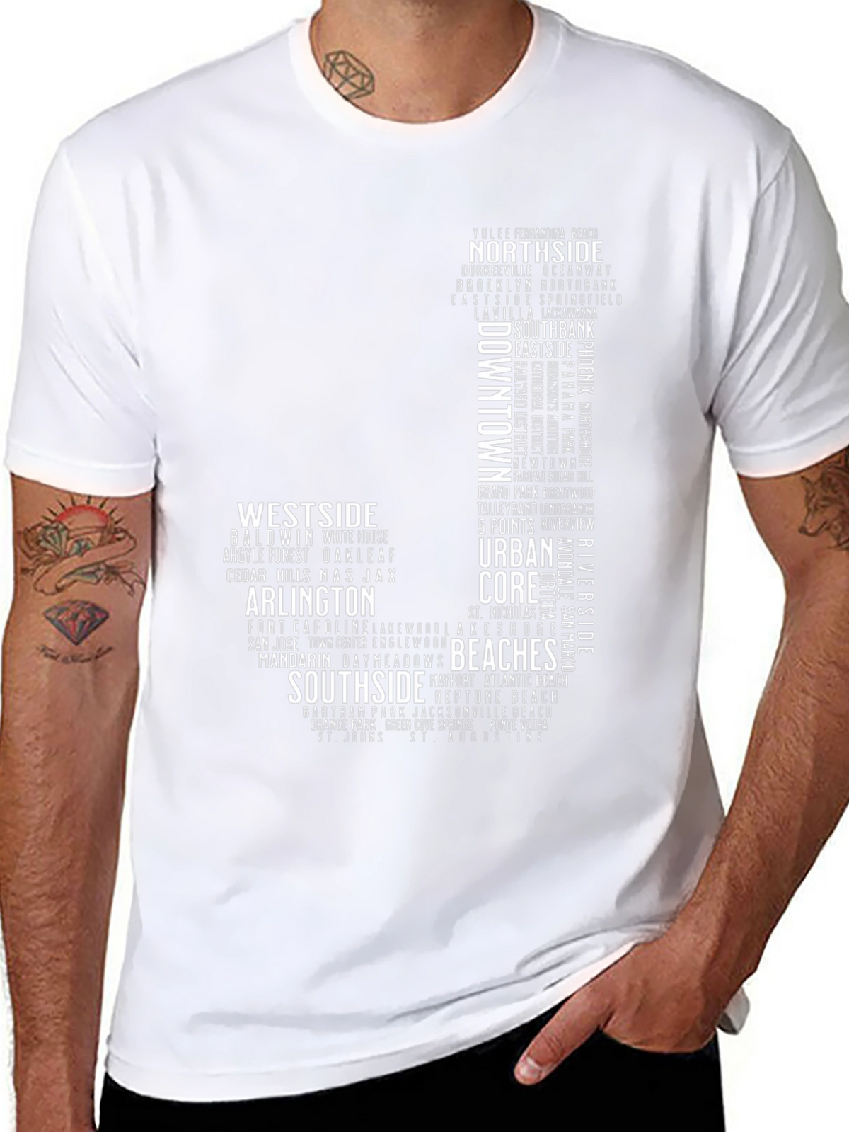 Jacksonville Neighborhoods Graphic Tee
