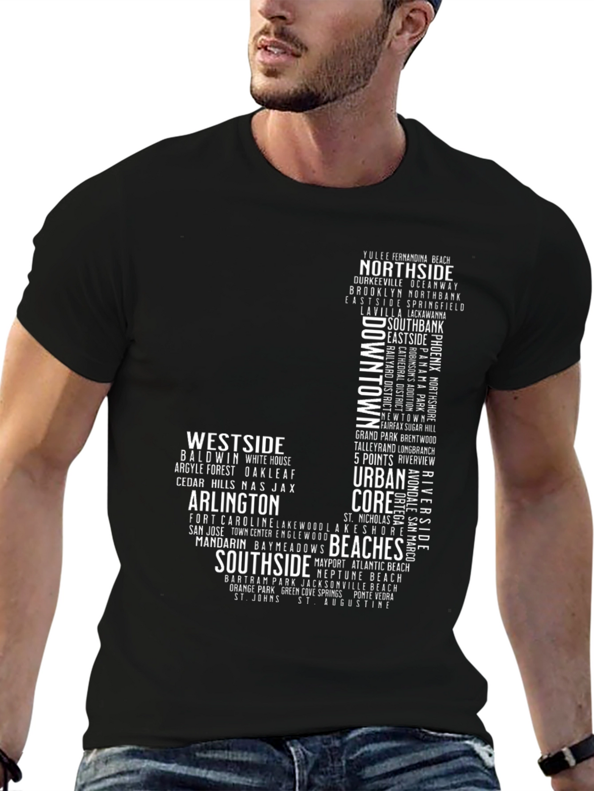 Jacksonville Neighborhoods Graphic Tee