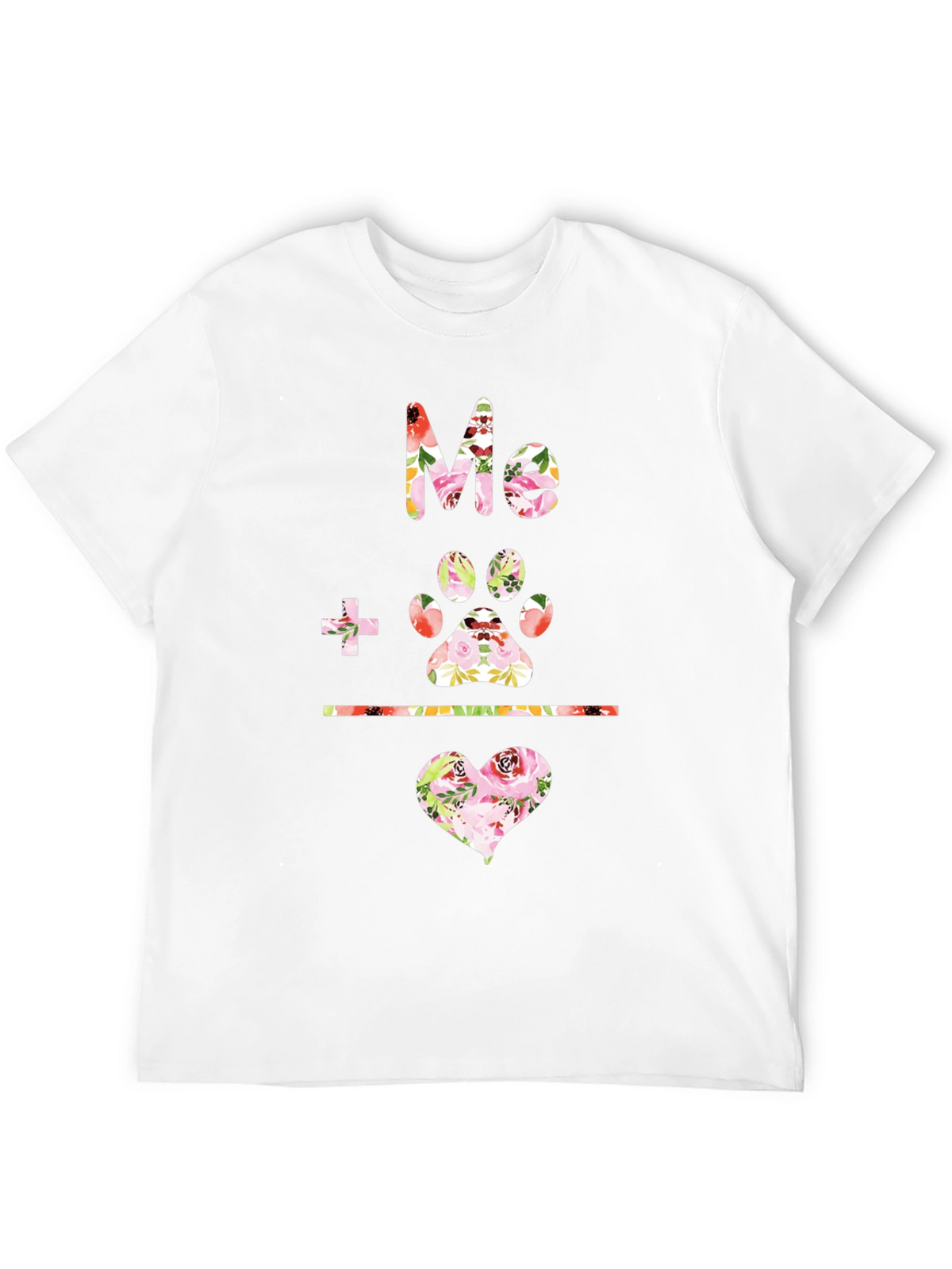Floral Me + Paw = Love T-Shirt